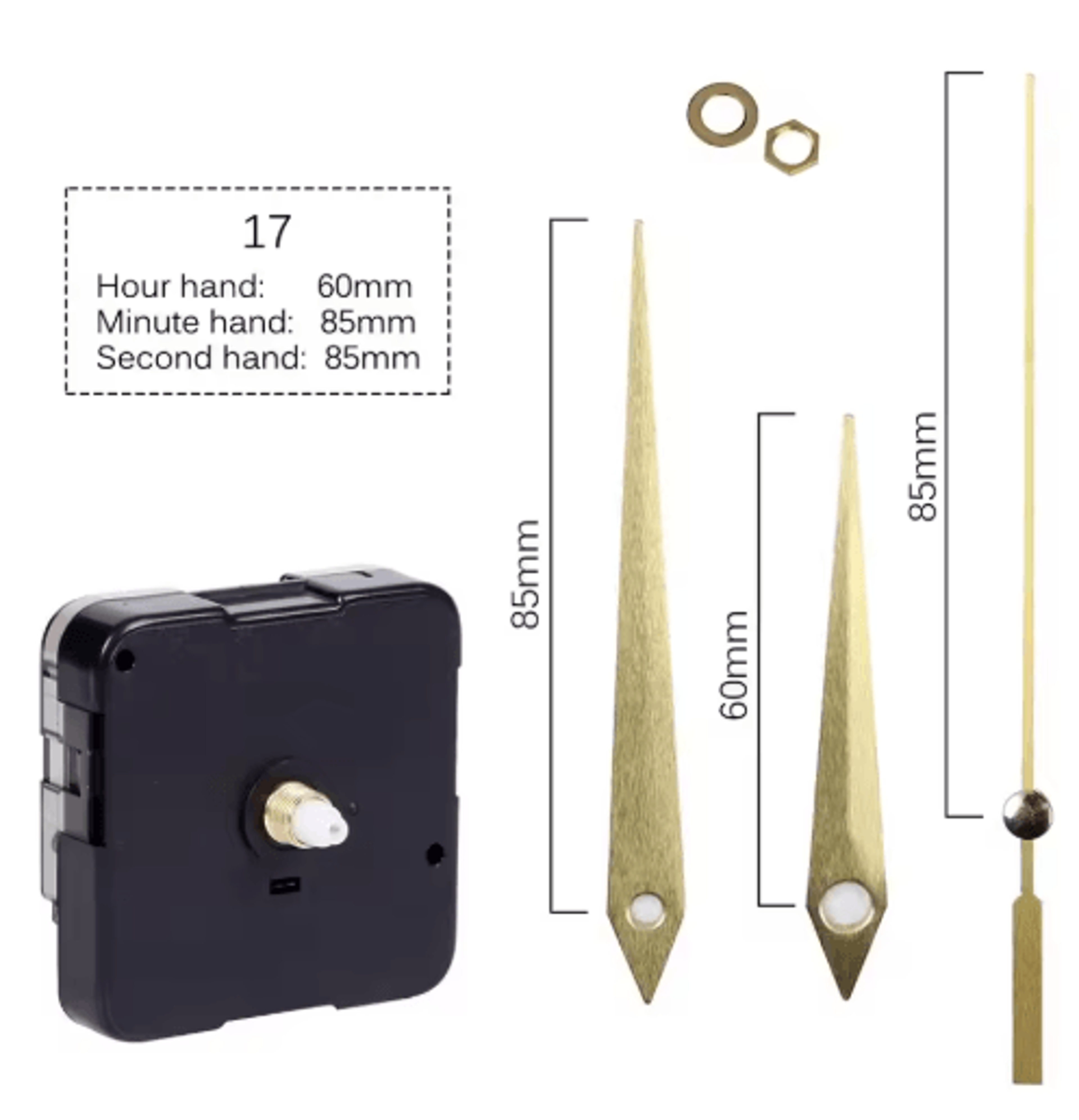 Silent Quartz Clock Mechanism  DIY Wall Clock Movement Replacement Part 2