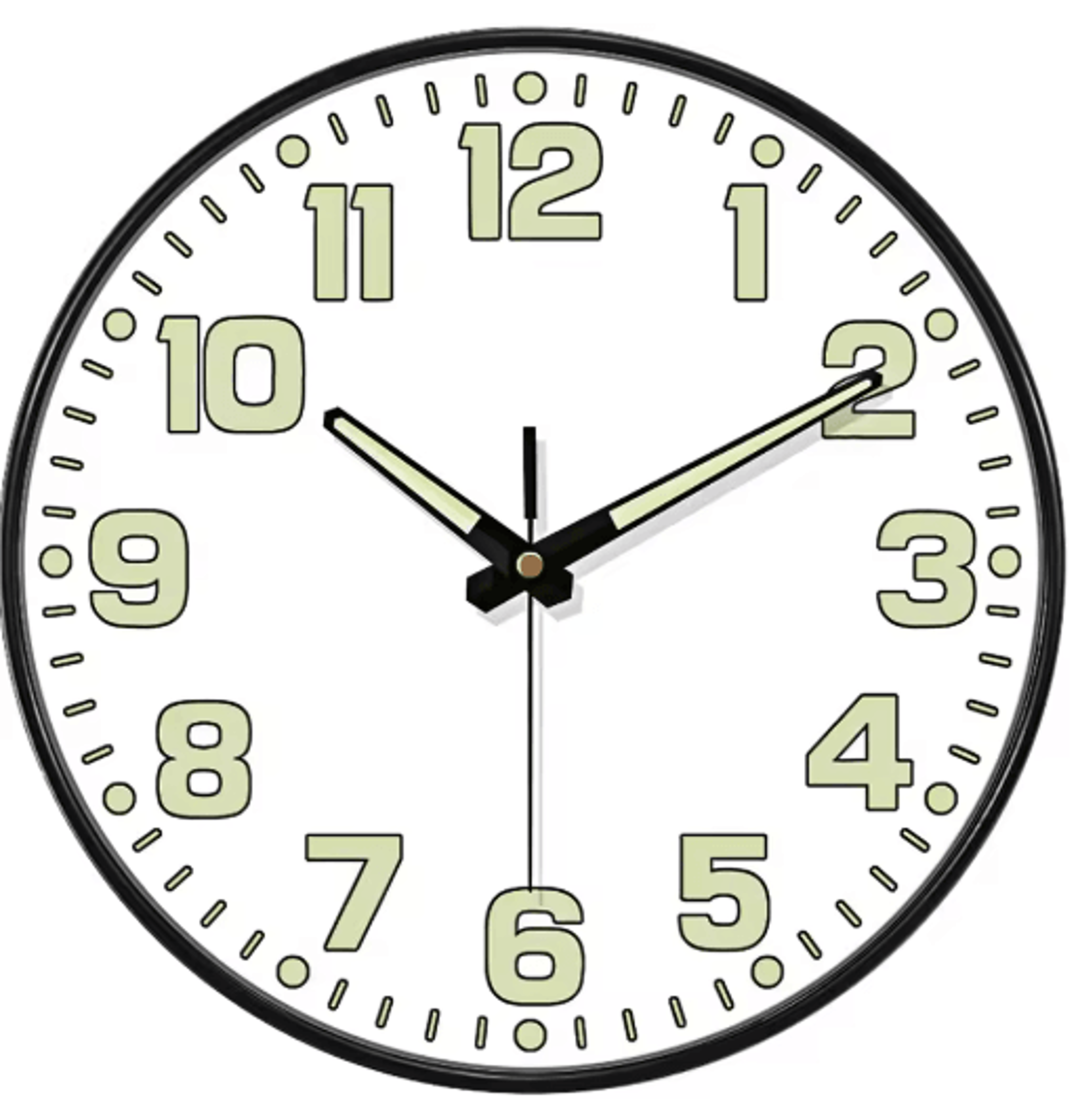 Luminous Silent Quartz Wall Clock  GlowintheDark Clock For Home Decor 1