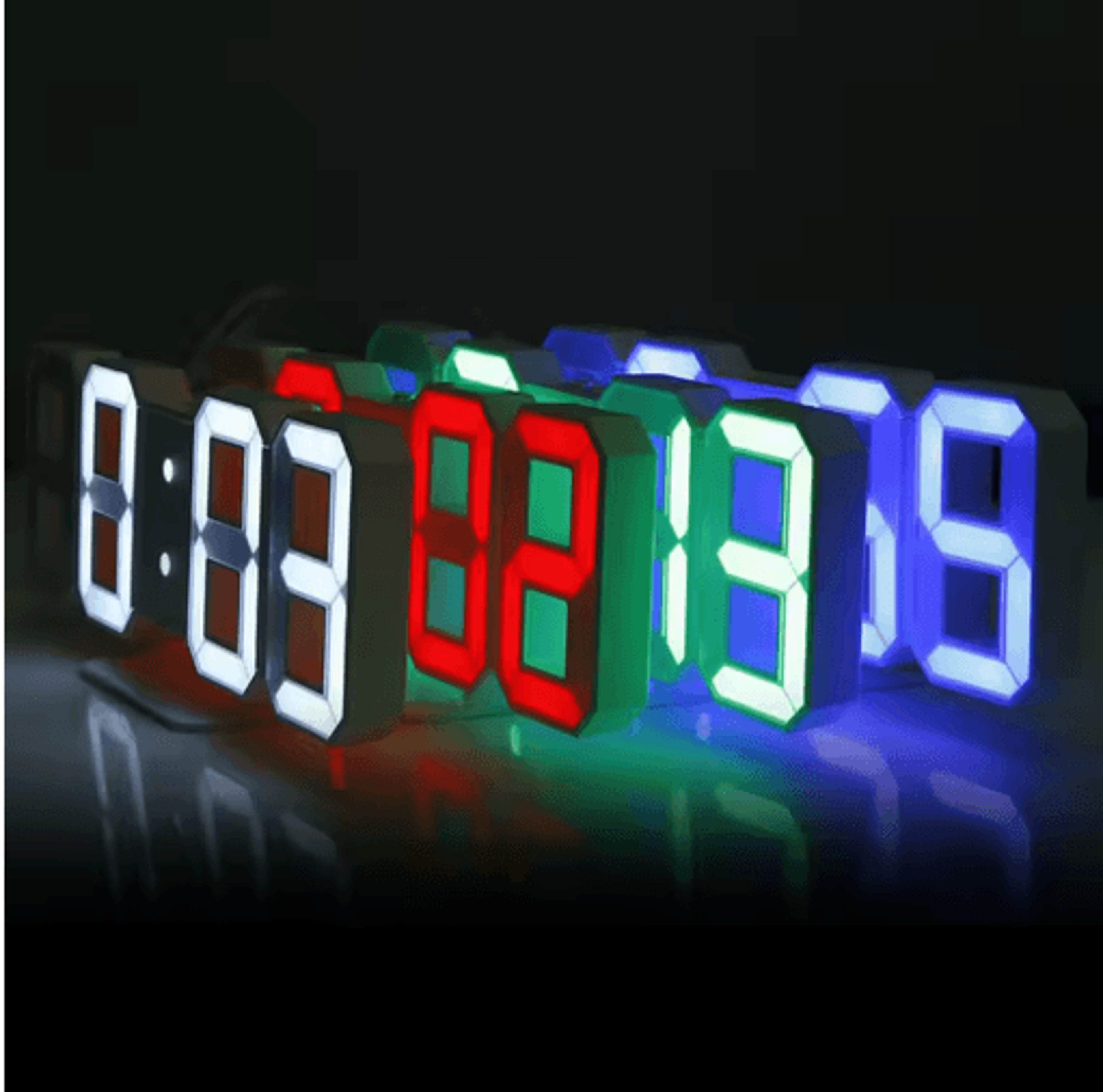 3D LED Digital Alarm Clock  Wall  Desk Clock With Temperature Display 3