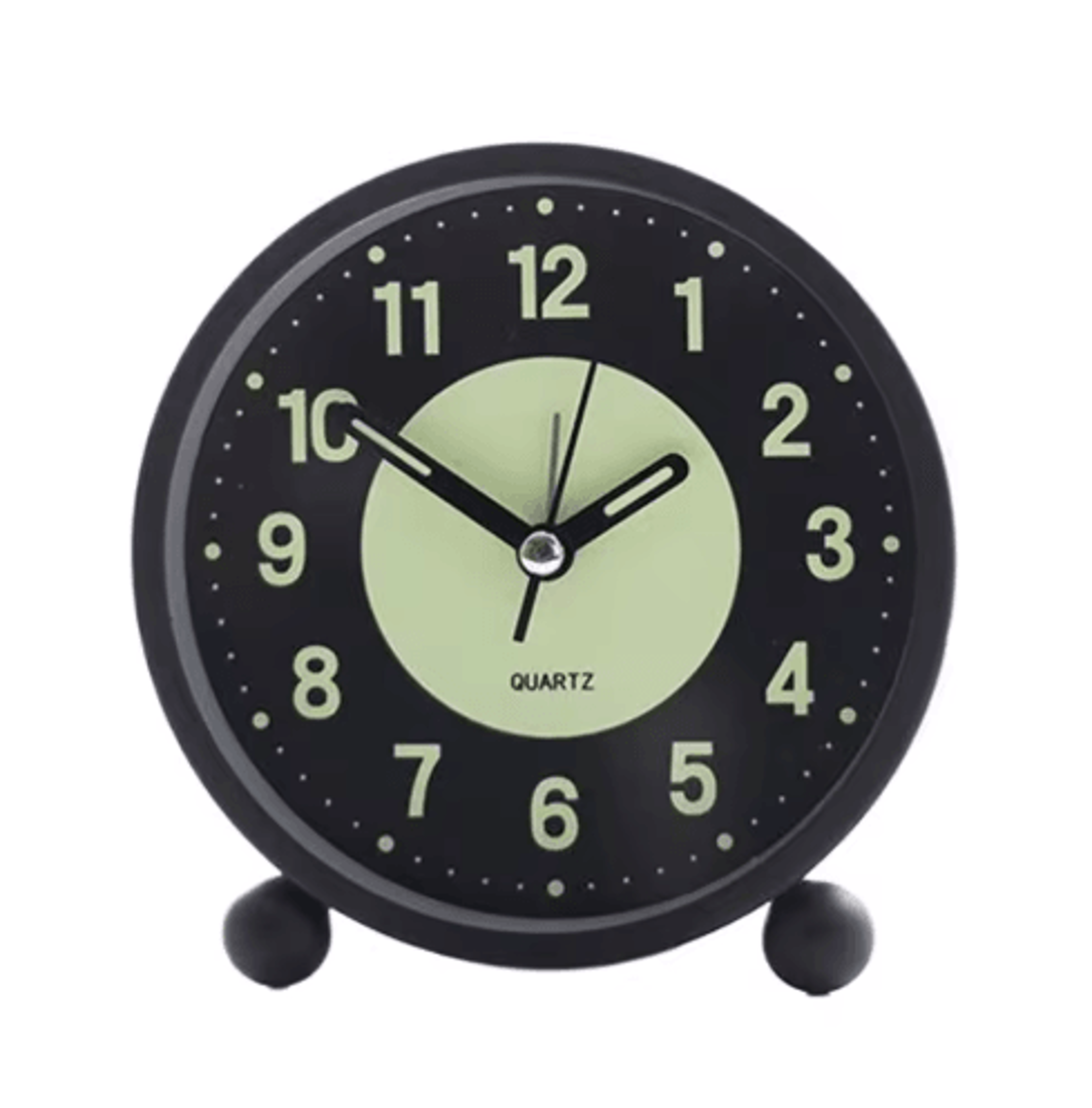 GlowintheDark Silent Alarm Clock  NonTicking BatteryOperated Bedside Clock 3