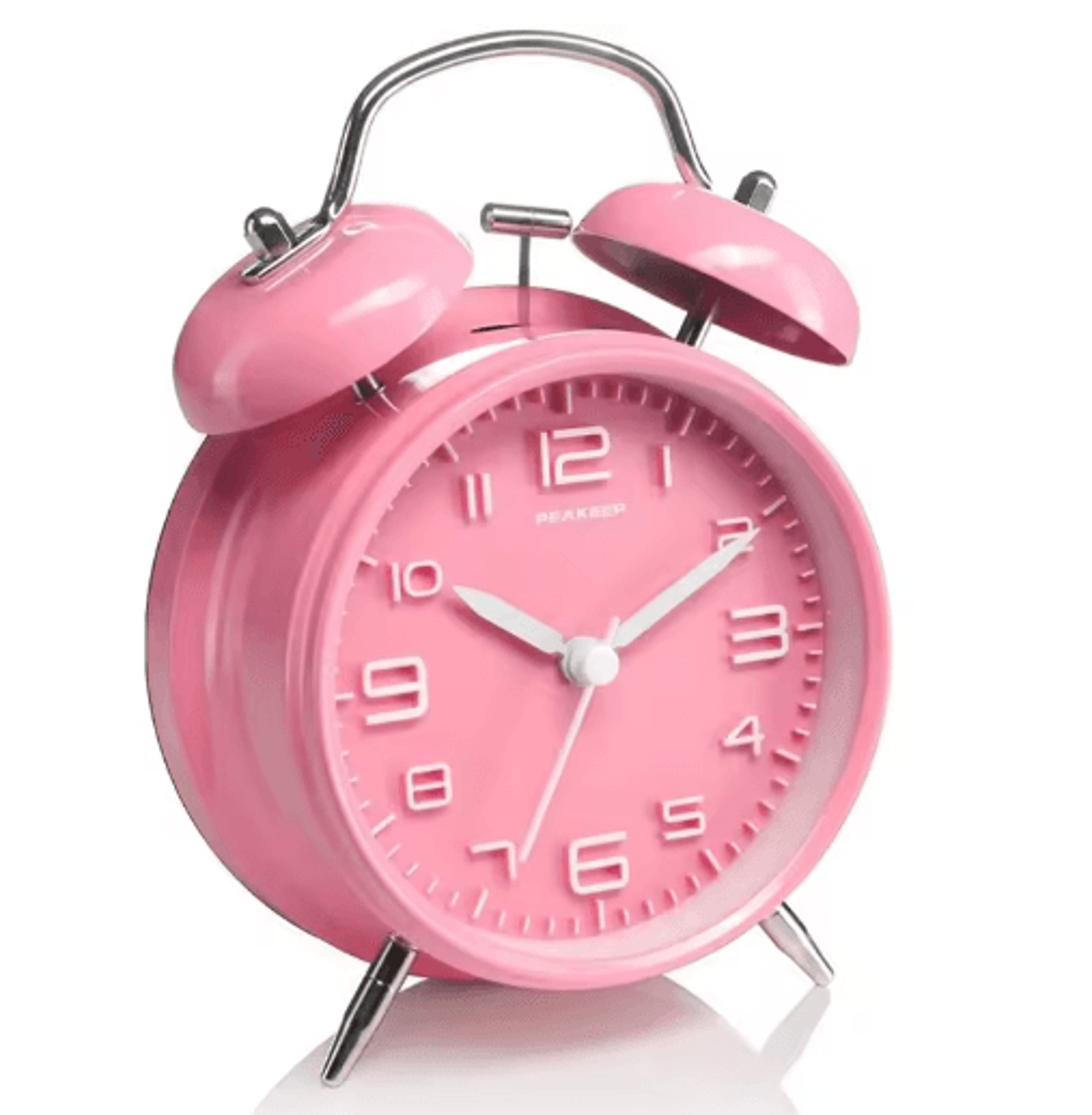 4Inch Twin Bell Alarm Clock  Loud Metal Desk Clock With Backlight 1