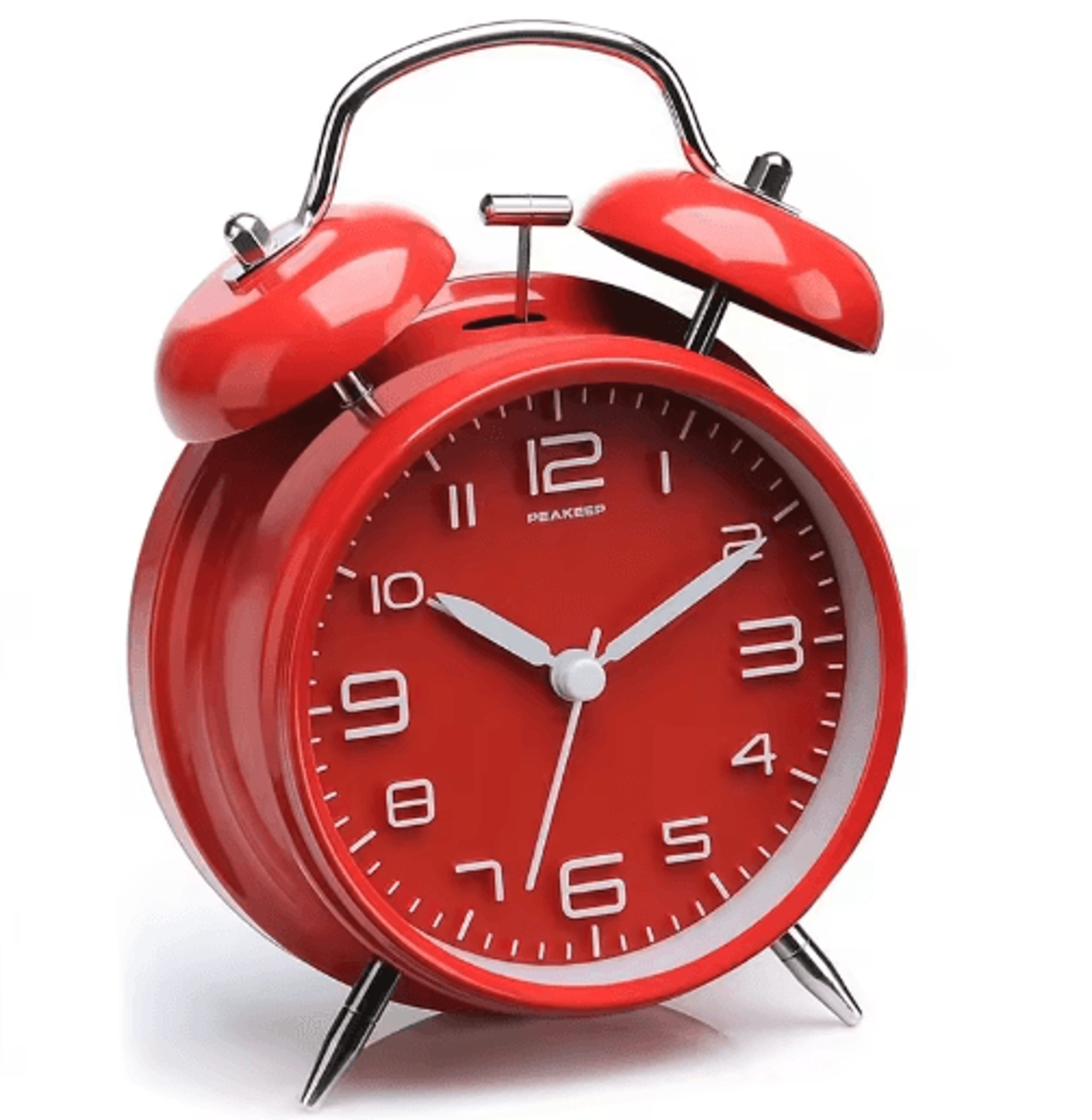 4Inch Twin Bell Alarm Clock  Loud Metal Desk Clock With Backlight 3