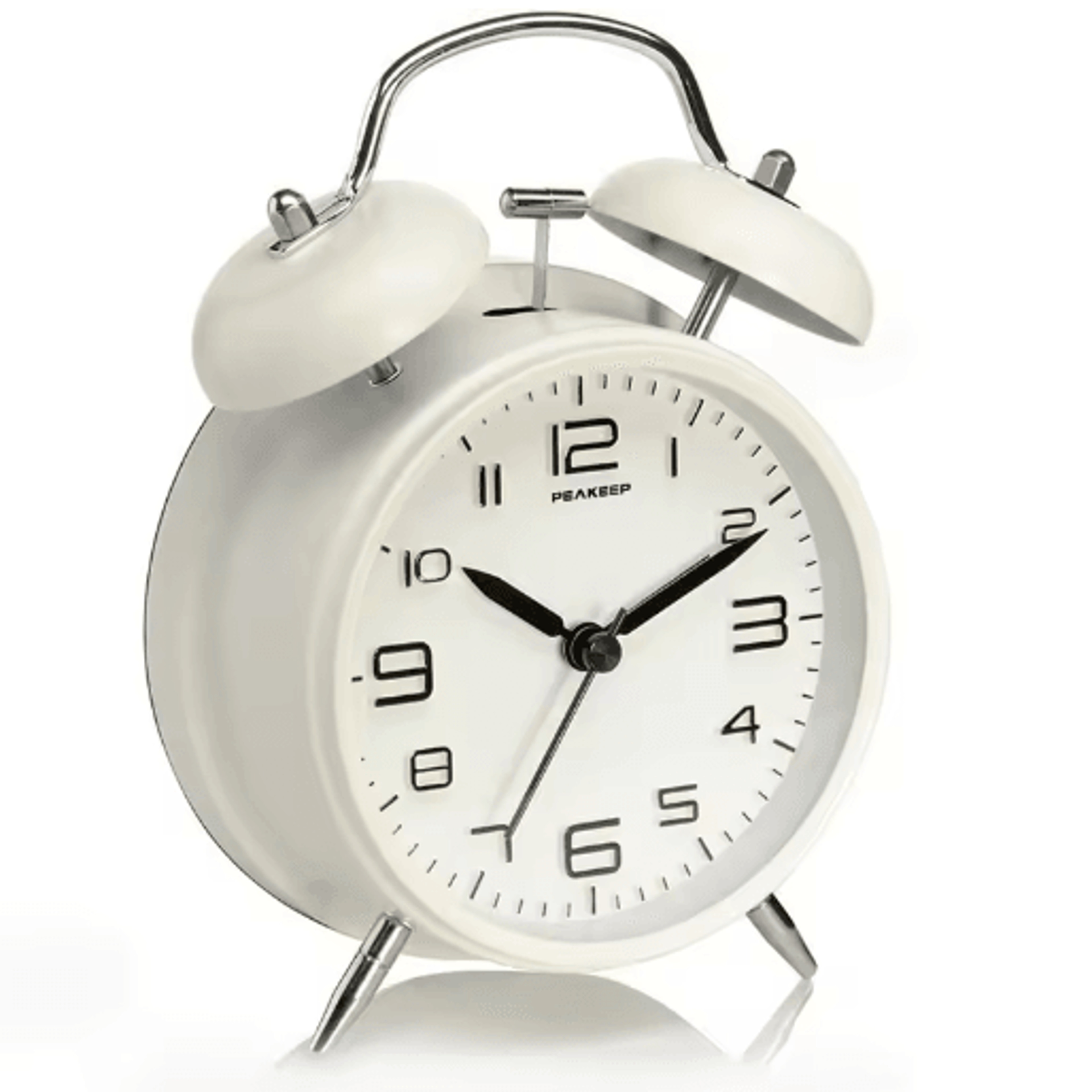 4Inch Twin Bell Alarm Clock  Loud Metal Desk Clock With Backlight 5