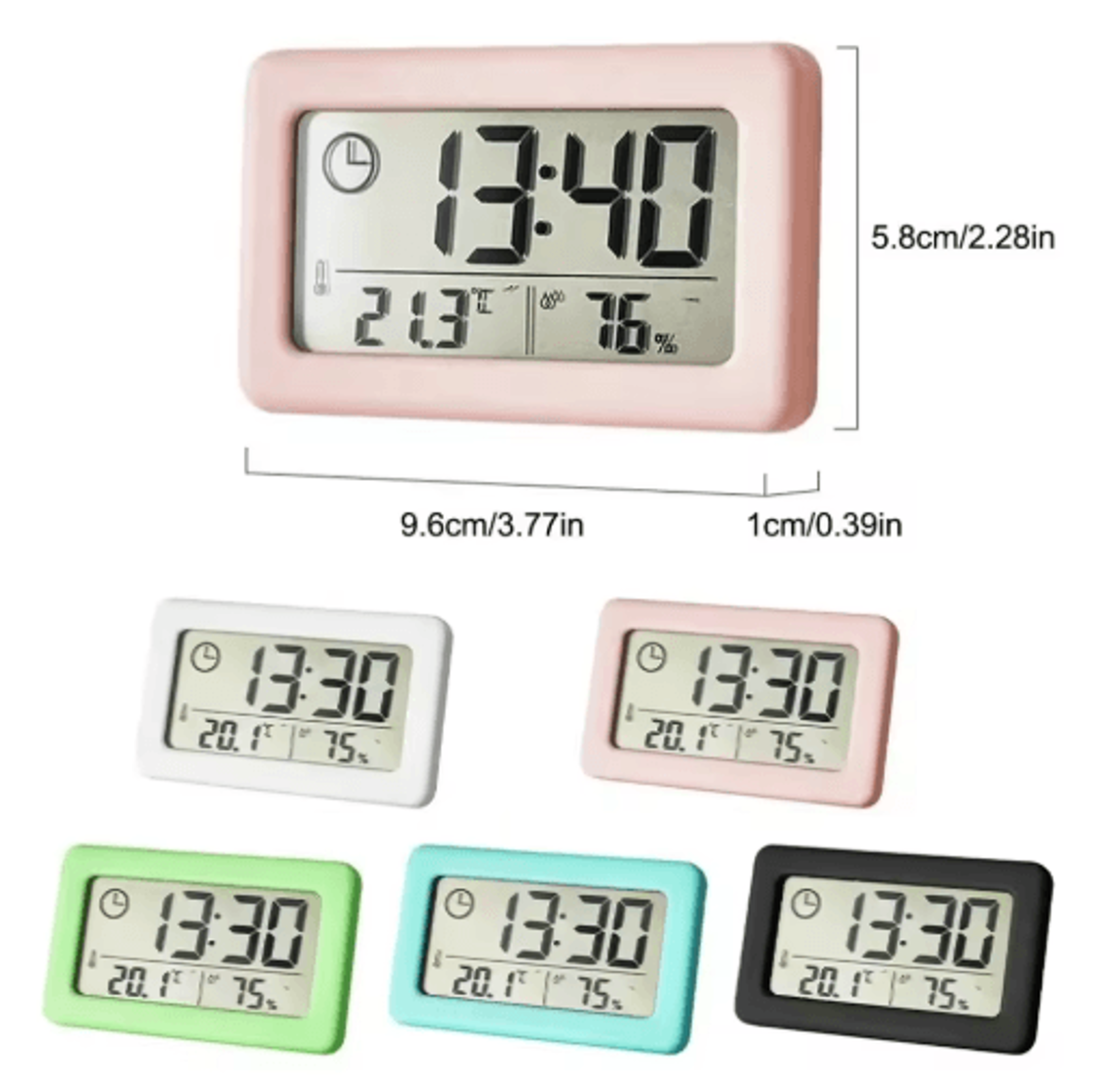 Digital Temperature  Humidity Clock  LCD Hygrometer Wall  Table Monitor 6