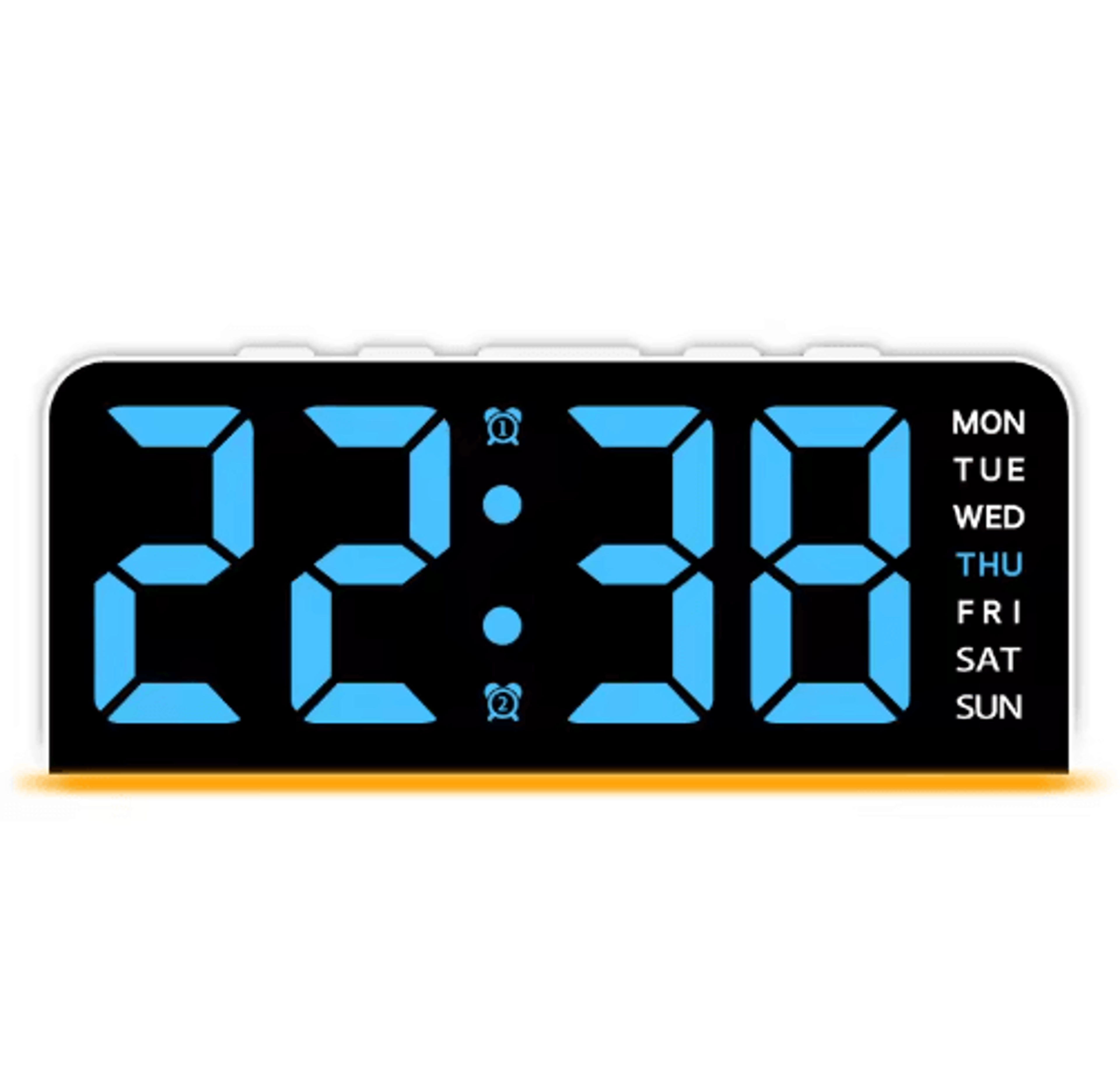 USB Digital Alarm Clock  Mood Light Dual Alarms  Temperature Display 4
