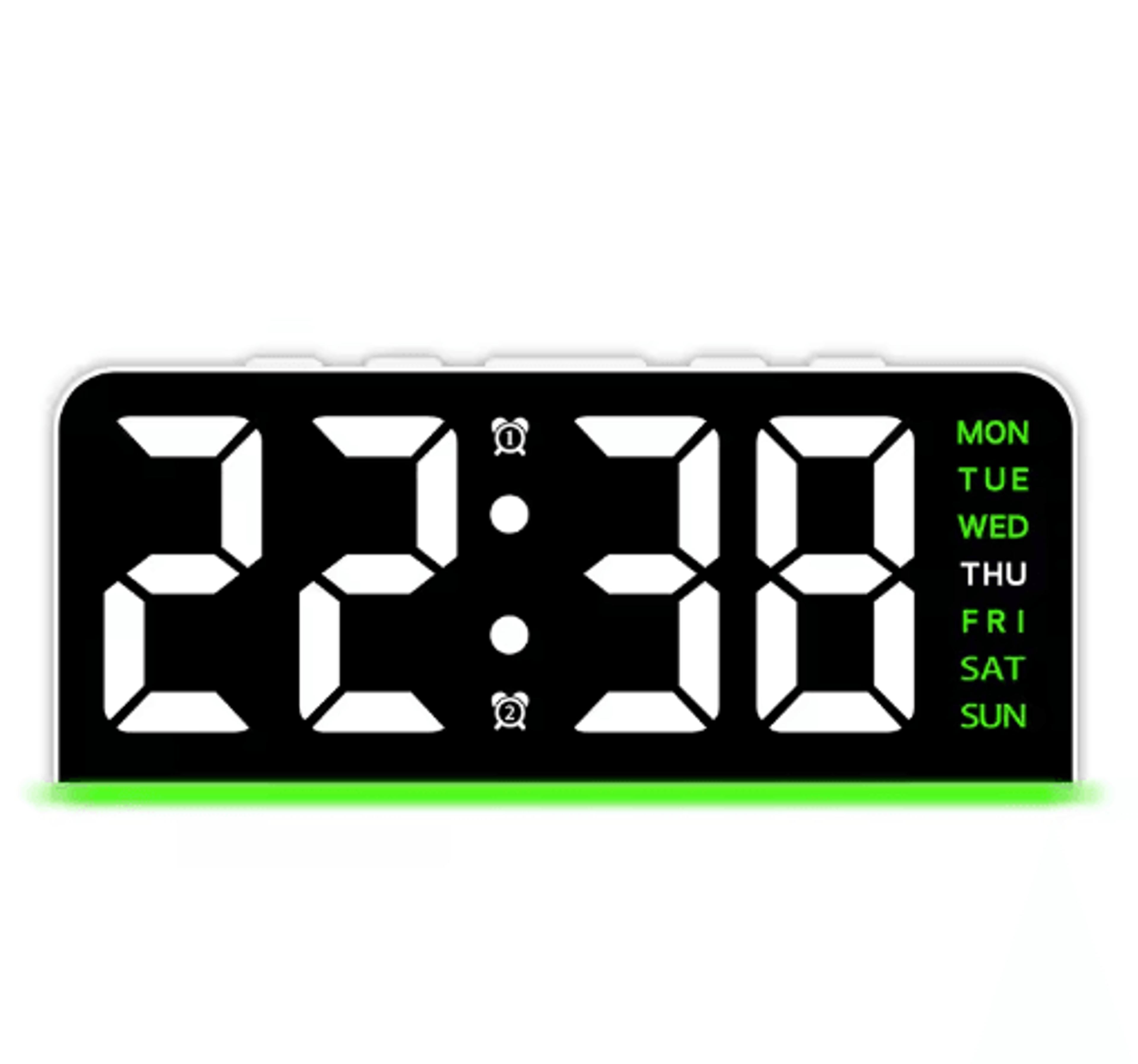 USB Digital Alarm Clock  Mood Light Dual Alarms  Temperature Display 1