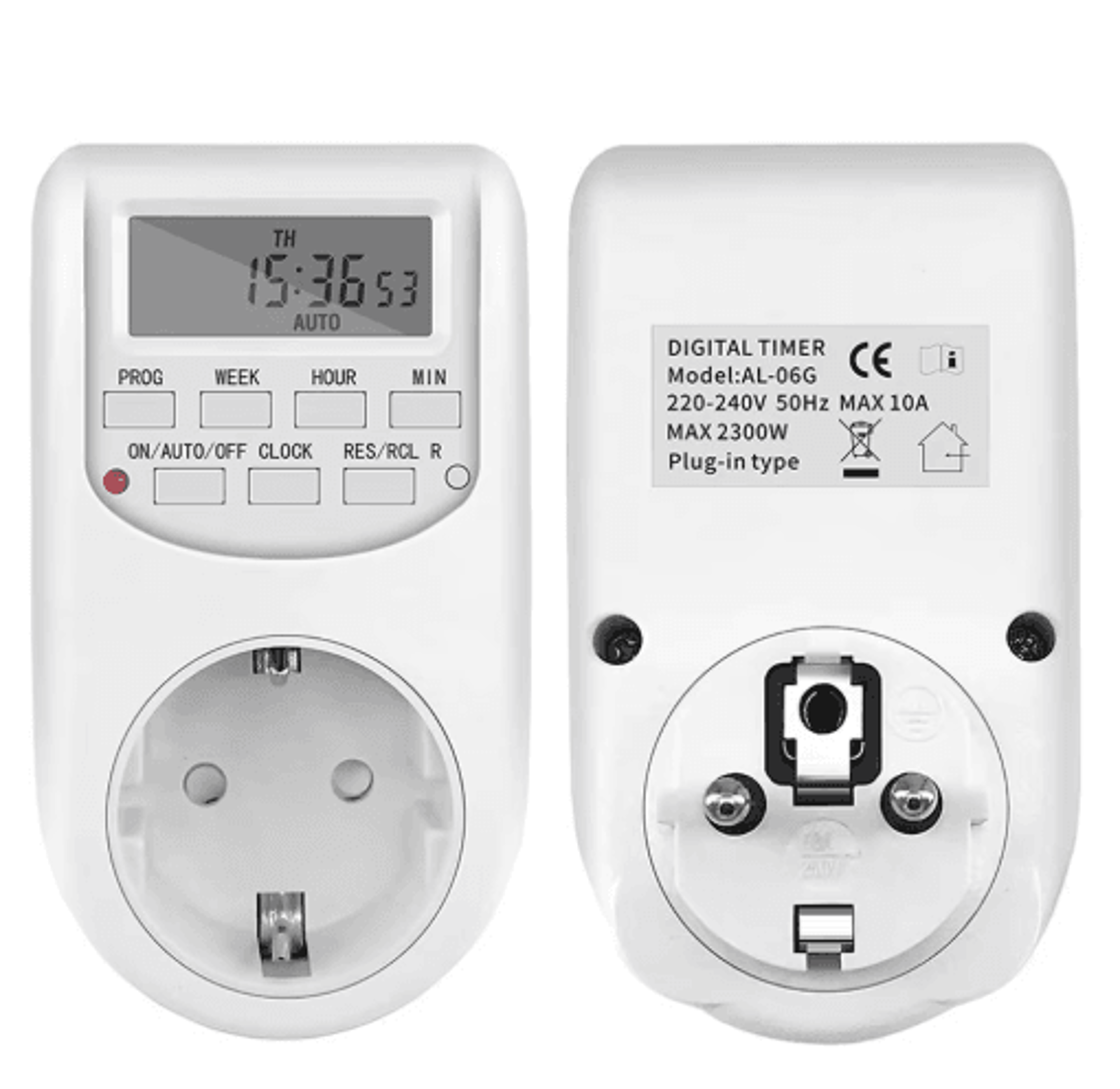 EU Plug Digital Timer Outlet  Weekly Programmable OnOff Switch 0