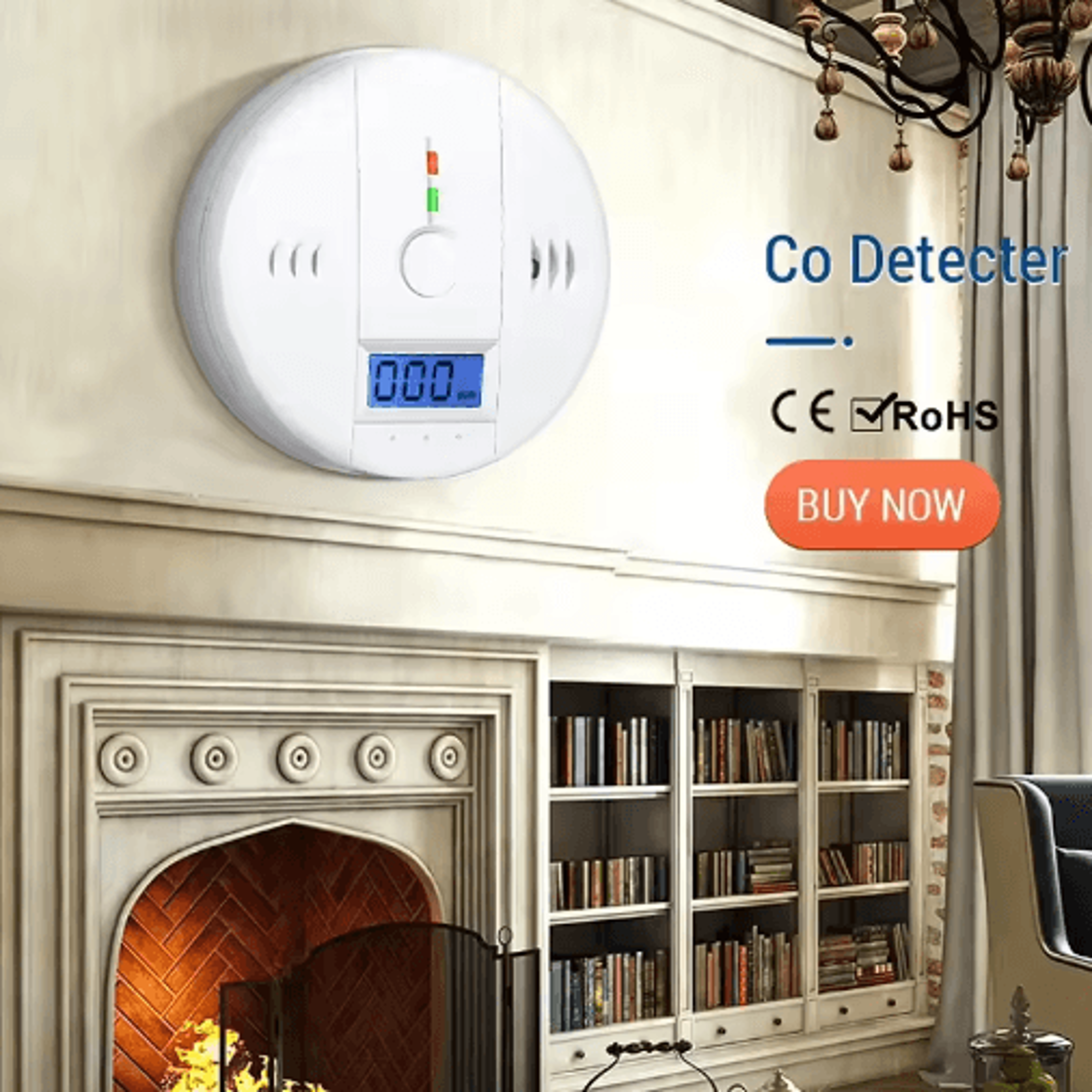 Carbon Monoxide Alarm  HighSensitivity CO Detector With LCD Display 3