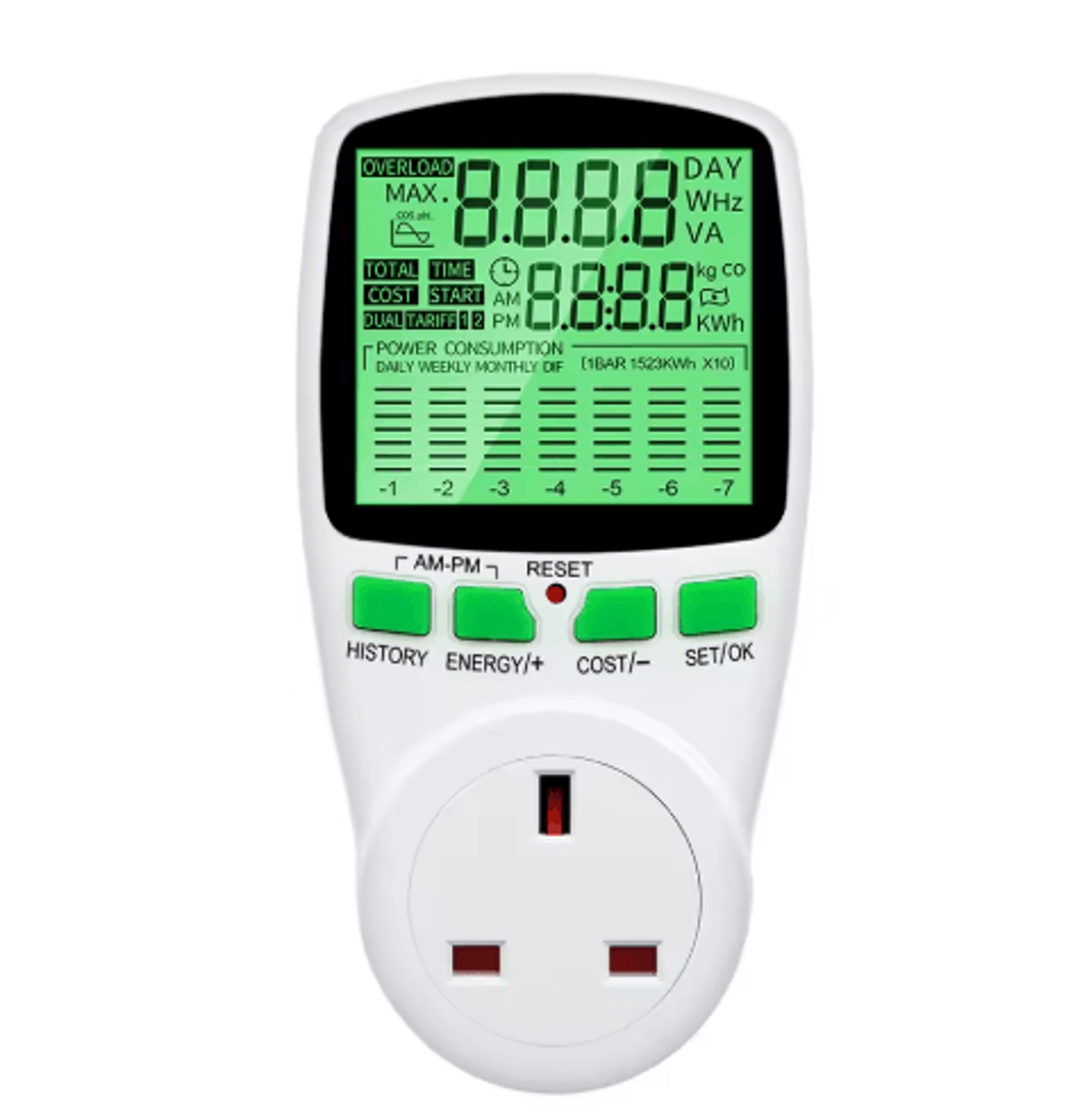 Digital LCD Energy Watt Meter  KWh Electricity  Outlet Power Analyzer 2