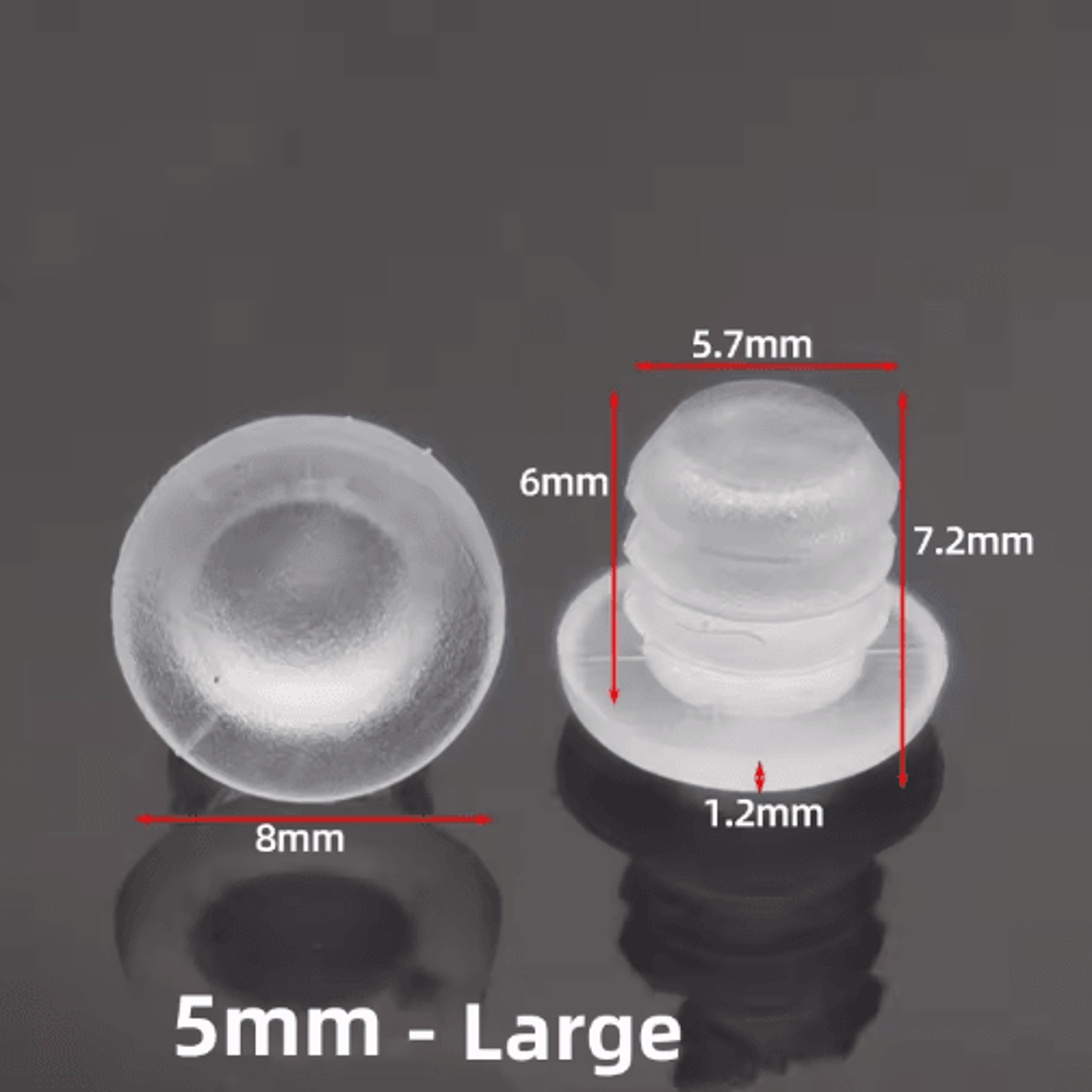 20PCS Transparent Rubber Cabinet Bumpers  AntiCollision Hole Plugs 2