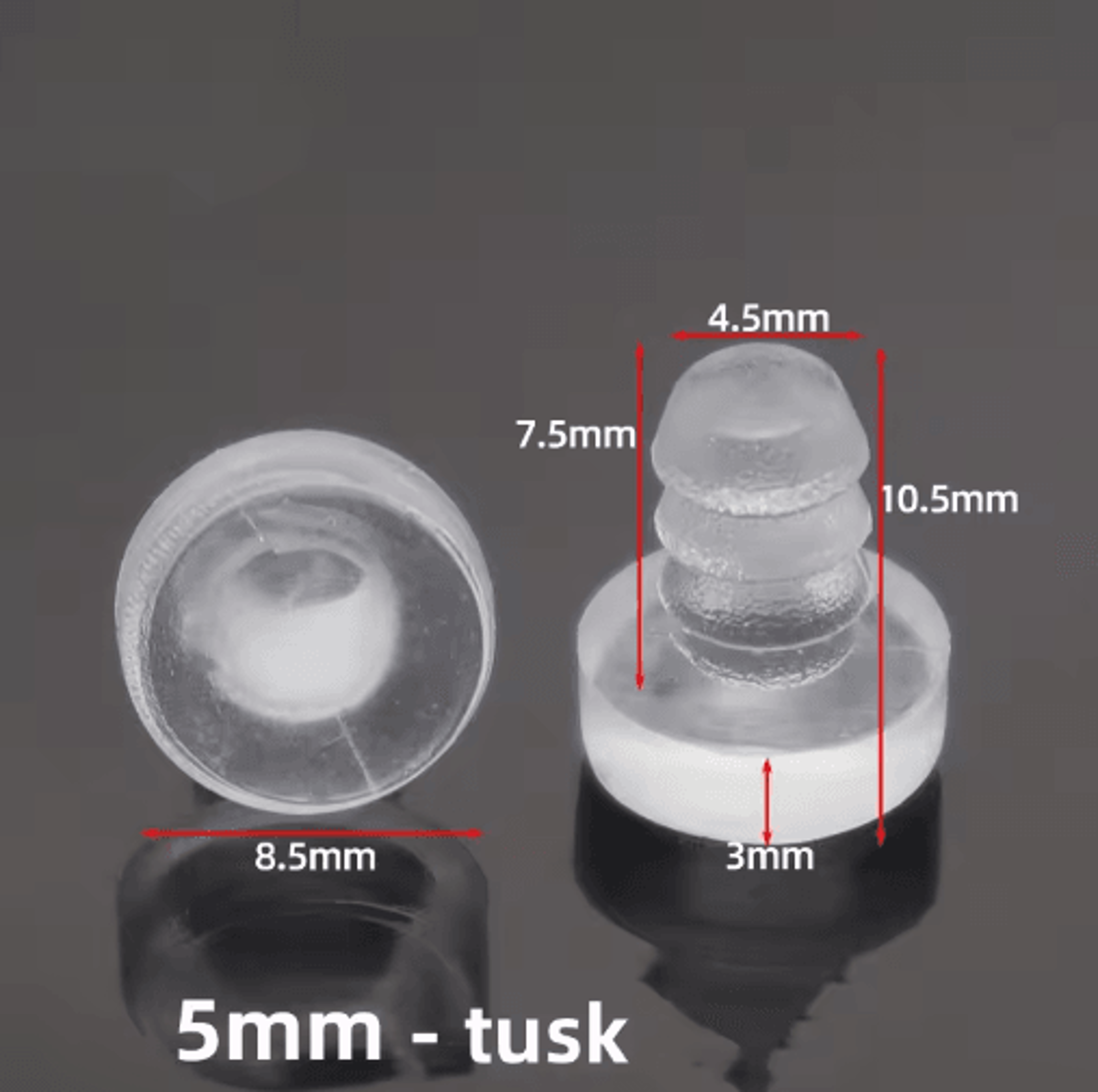20PCS Transparent Rubber Cabinet Bumpers  AntiCollision Hole Plugs 3