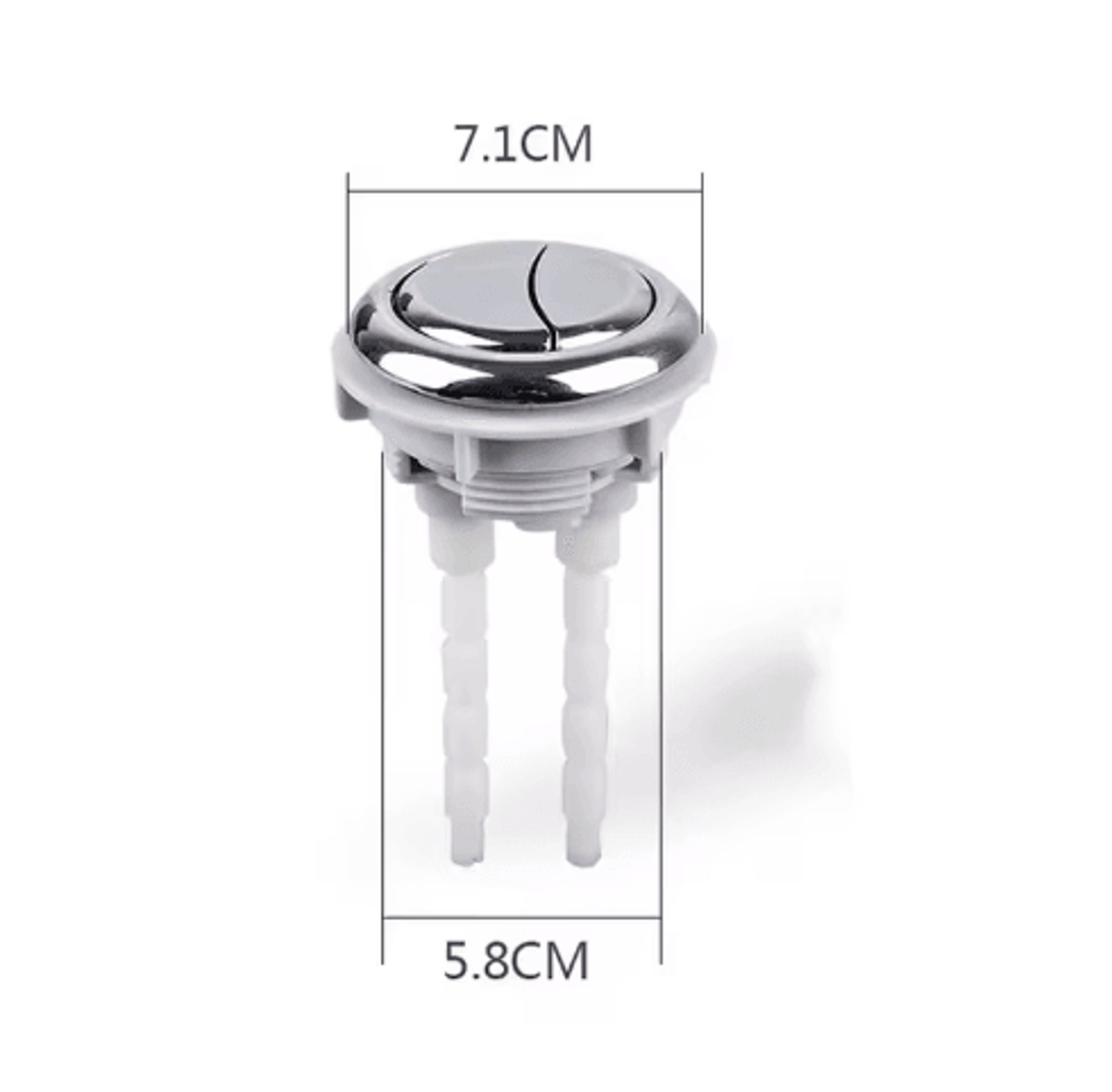 58mm Dual Flush Toilet Button  Round Cistern Push Switch 5