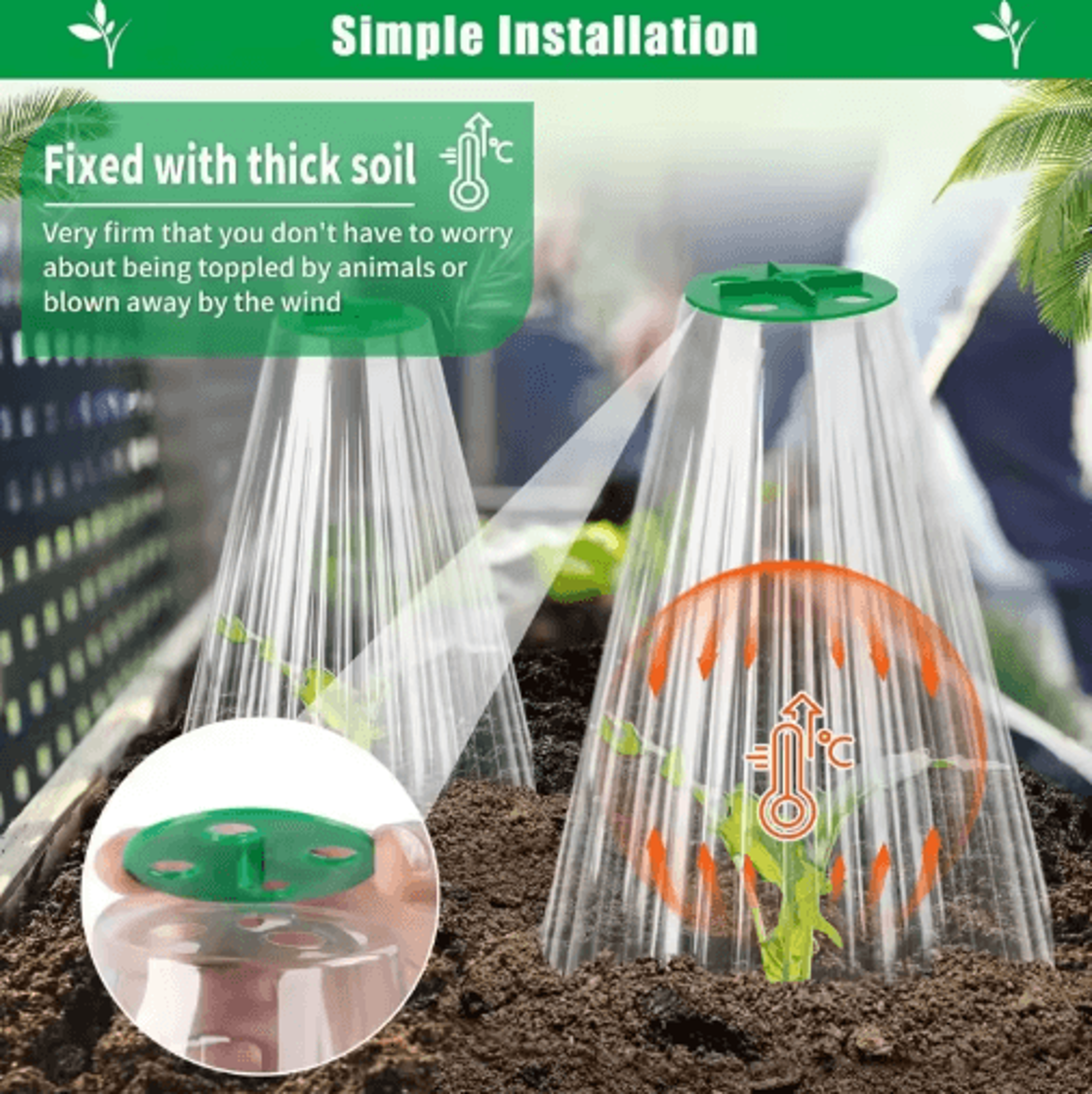510PCS Plant Protective Covers  Seedling  Vegetable Snail Collars 0