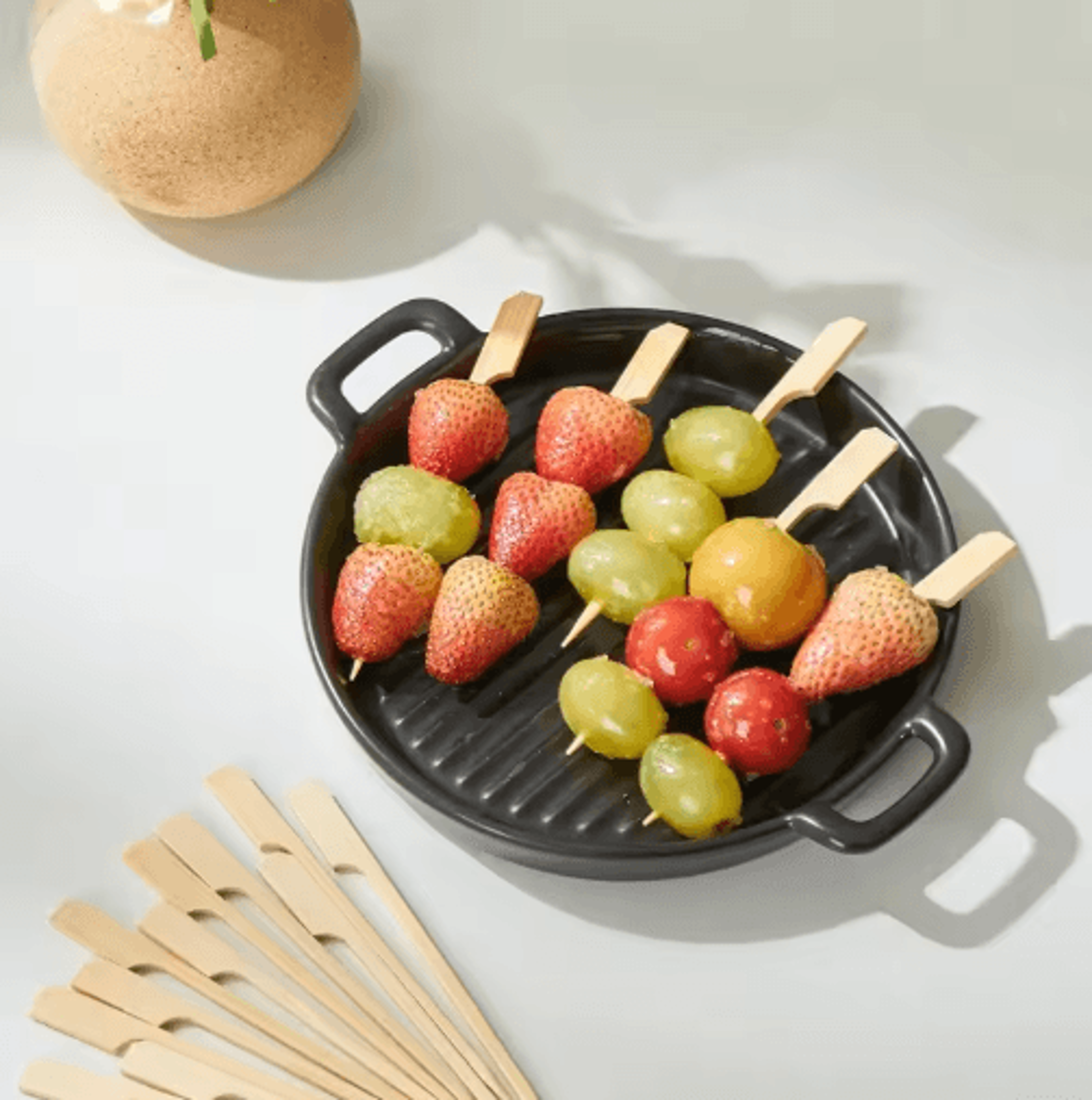 100200PCS Bamboo Fruit Sticks  Disposable Appetizer  Dessert Picks 9