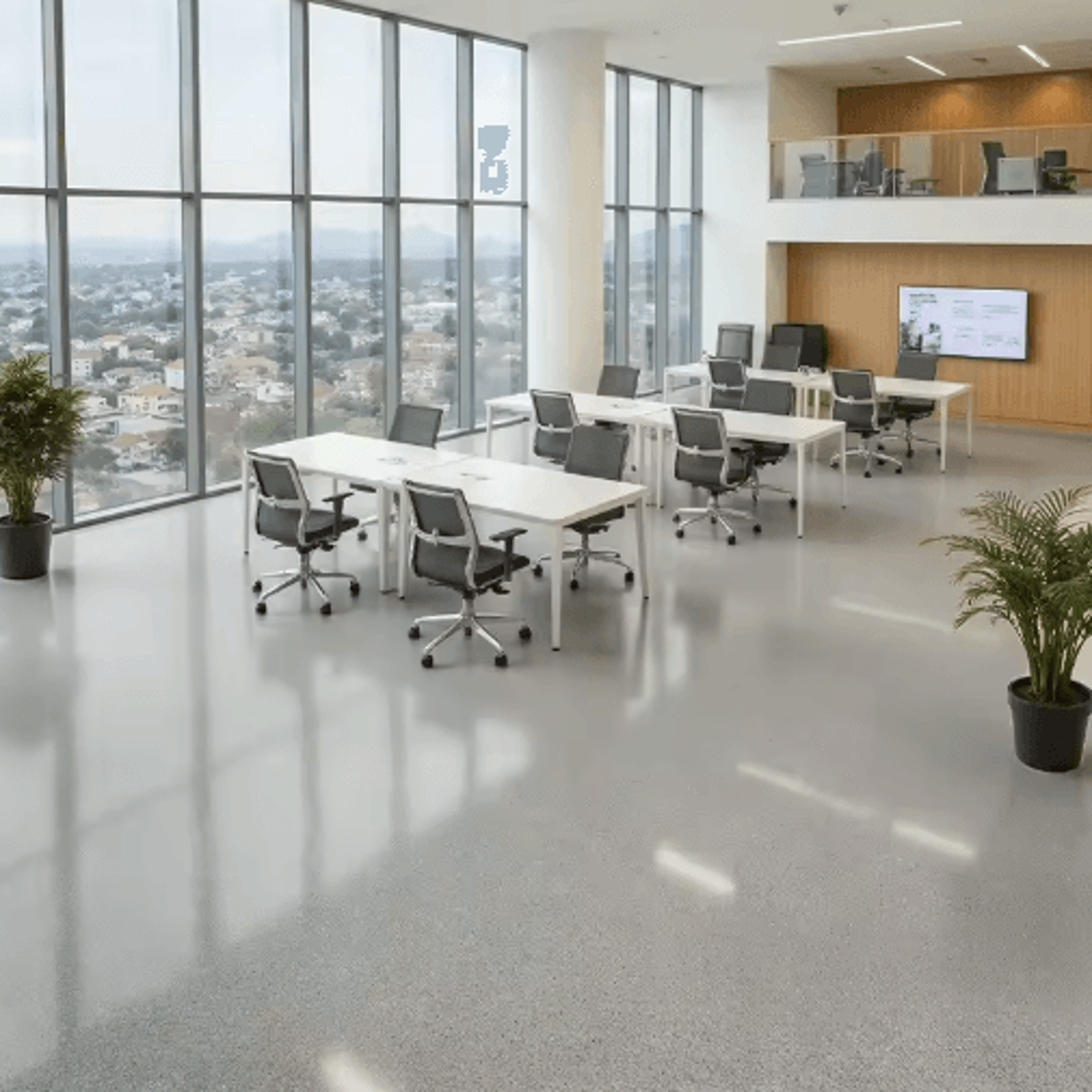 WaterBased Epoxy Floor Paint With Colored Sand Marble Effect 3