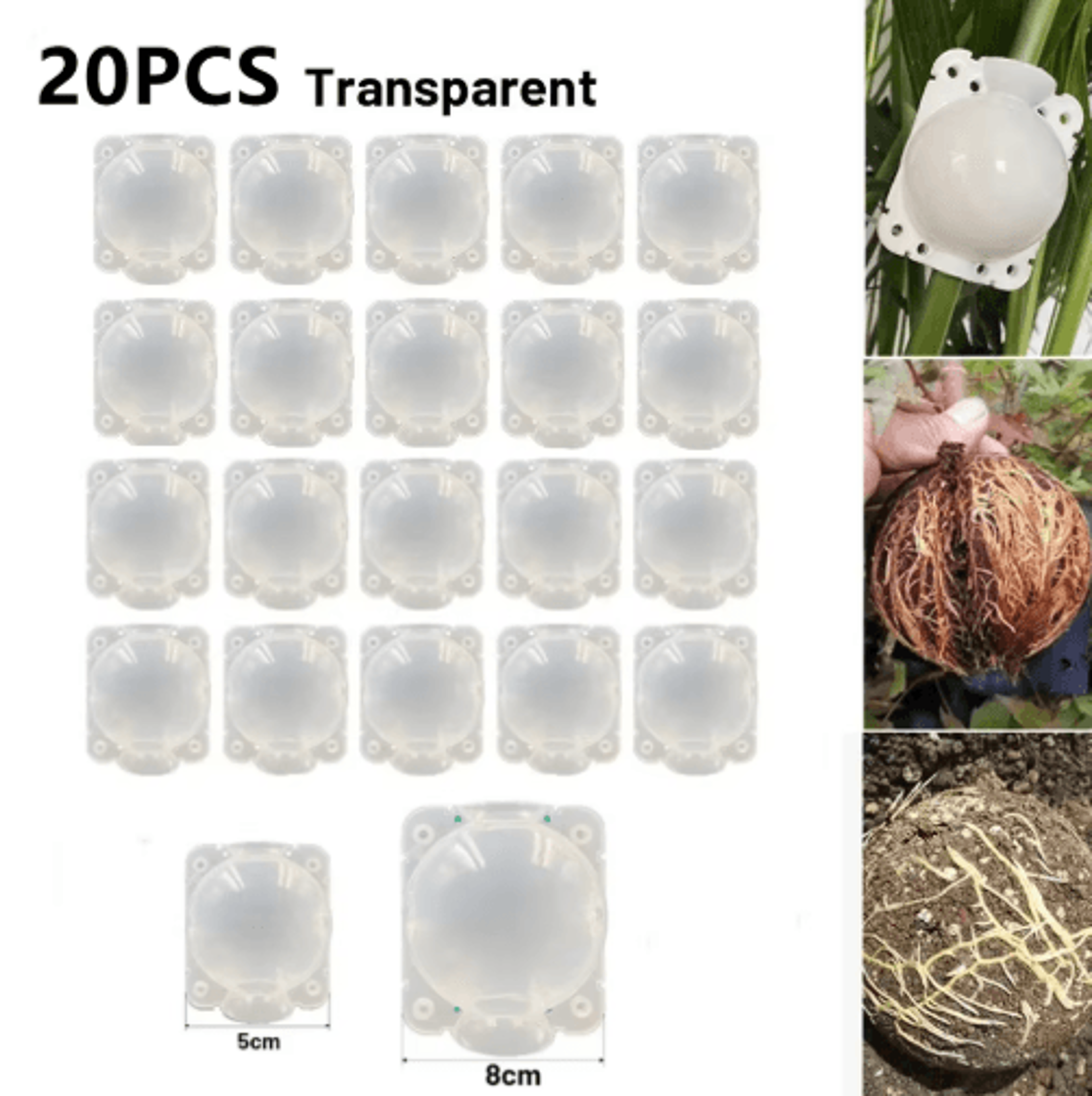 Reusable Plant Rooting Balls  5cm8cm Air Layering Propagation Boxes 0