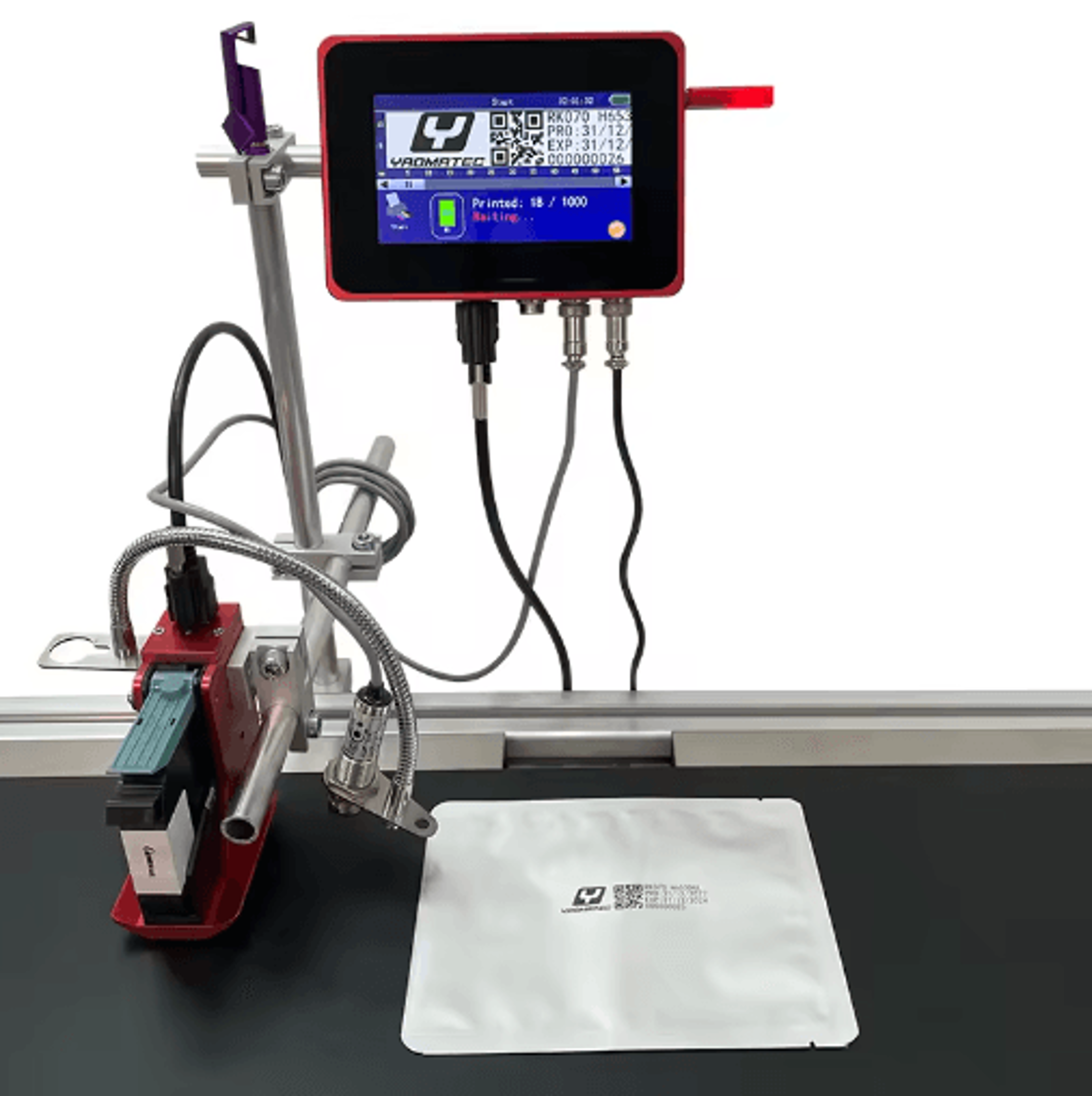 R Automatic TIJ Inkjet Printer  127mm254mm Expiry Date  Batch Coding Machine 0