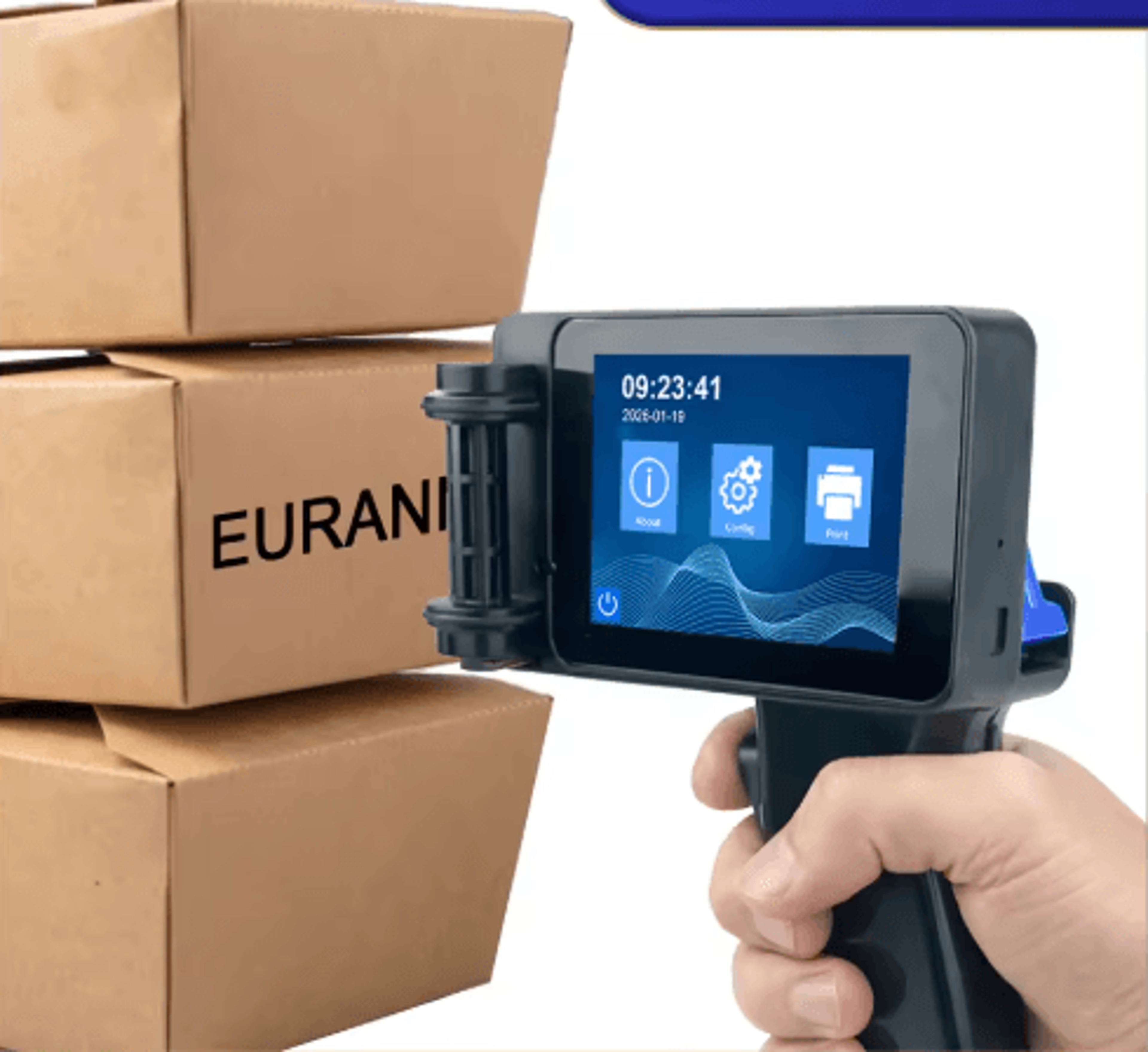 Portable Handheld Inkjet Printer  NonEncrypted QR Code Barcode  Date Coding Machine 0