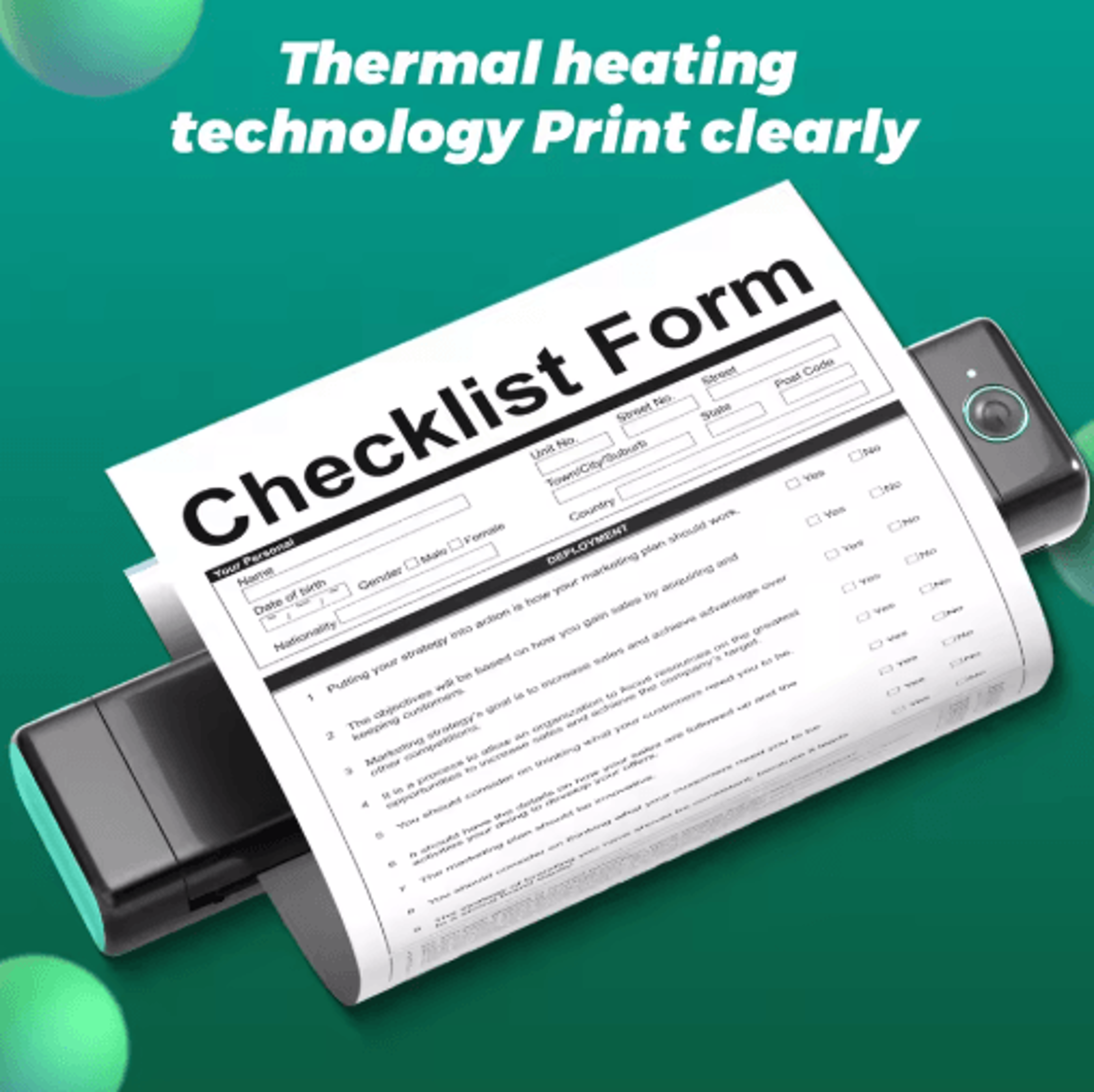 100 Sheets A4 Thermal Printer Paper  QuickDry Paper For M08F  M832 Portable Printers 3