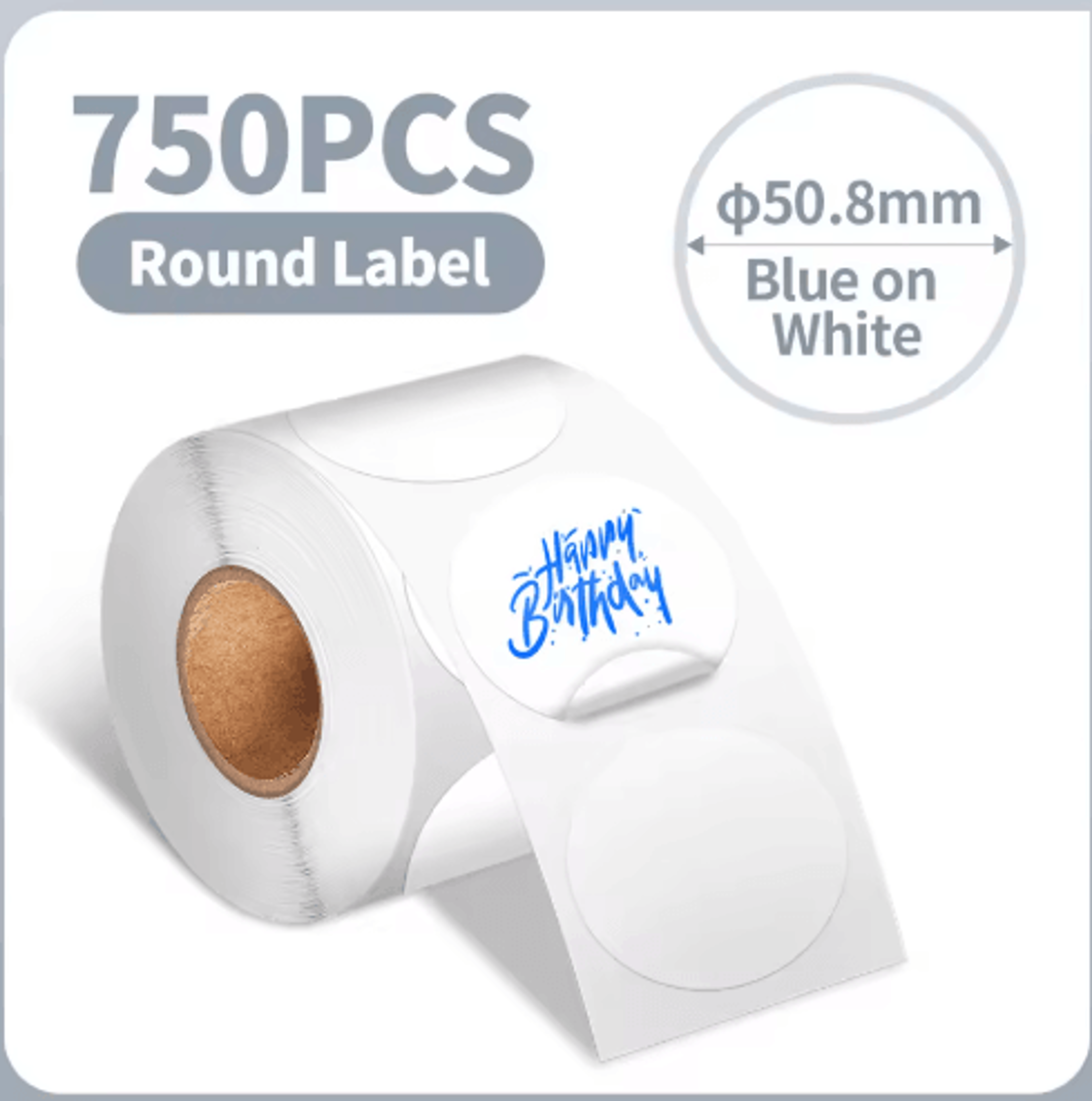 Waterproof Round Thermal Label Stickers  White Adhesive Label Paper For PM241 PM246S  D520 5