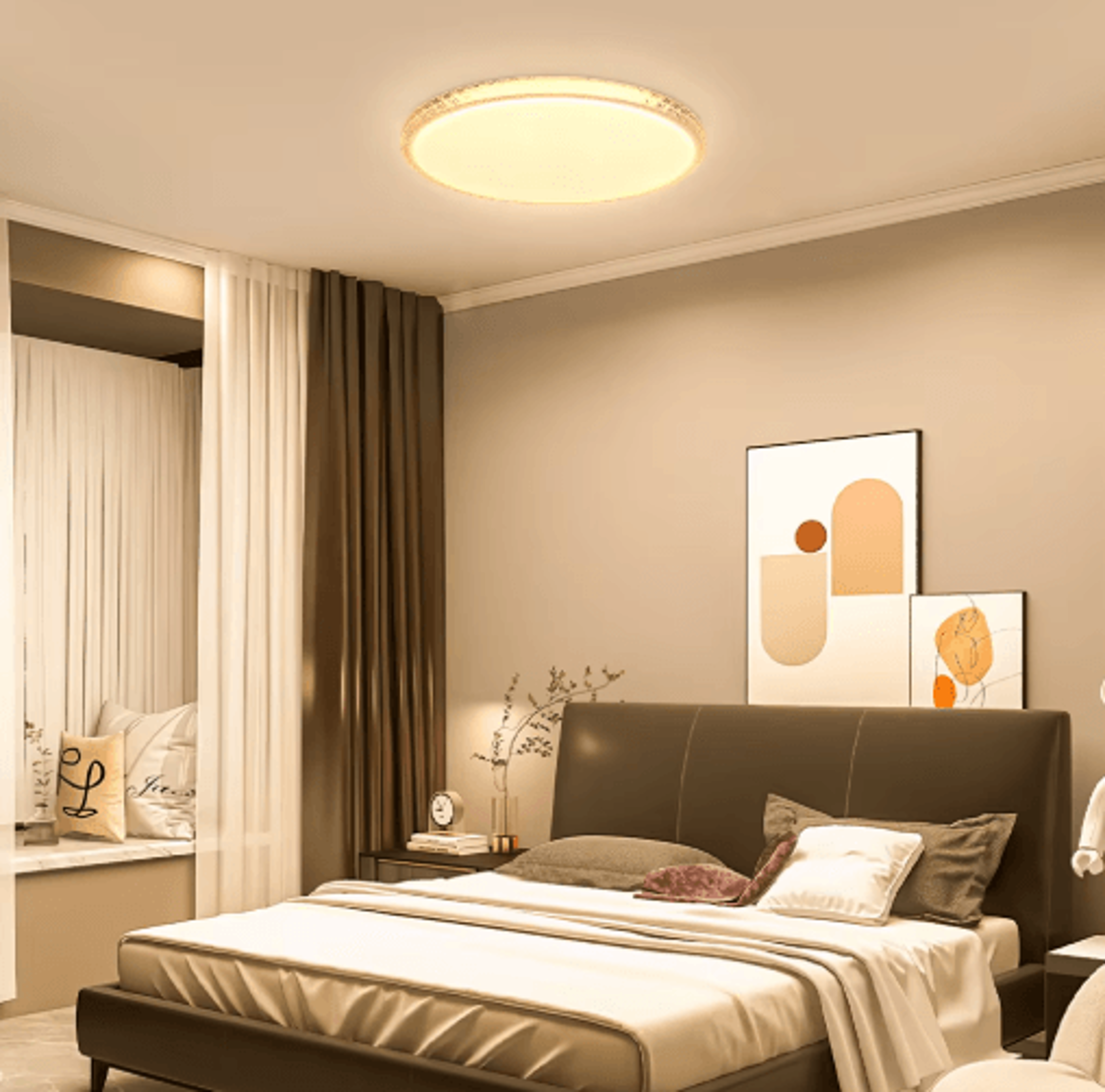 50W70W UltraThin LED Ceiling Light  Waterproof Round Panel Lamp For Home 3