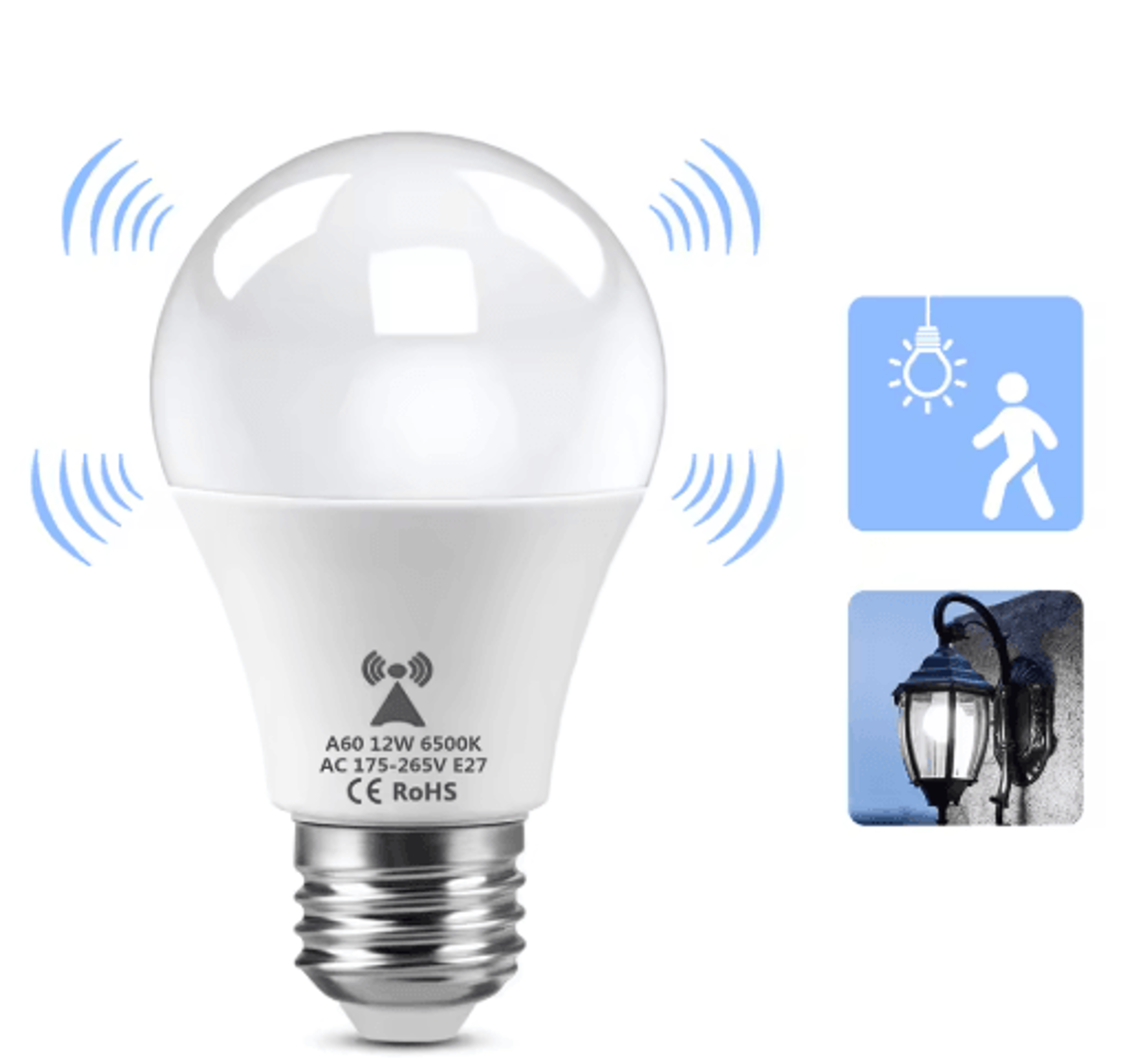 12W E27 LED Radar Motion Sensor Bulb  220V Automatic ONOFF Security Light 1