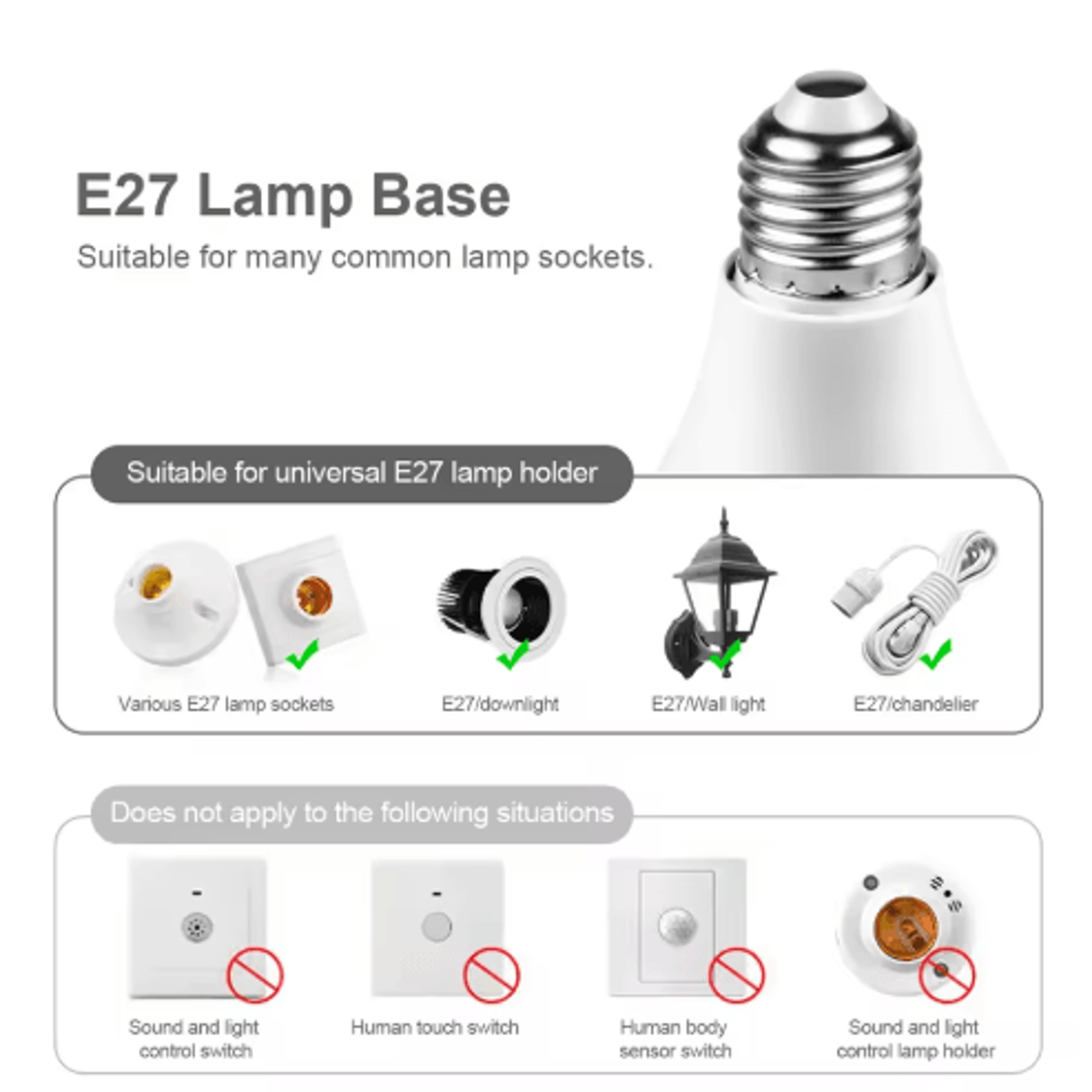 12W E27 LED Radar Motion Sensor Bulb  220V Automatic ONOFF Security Light 4