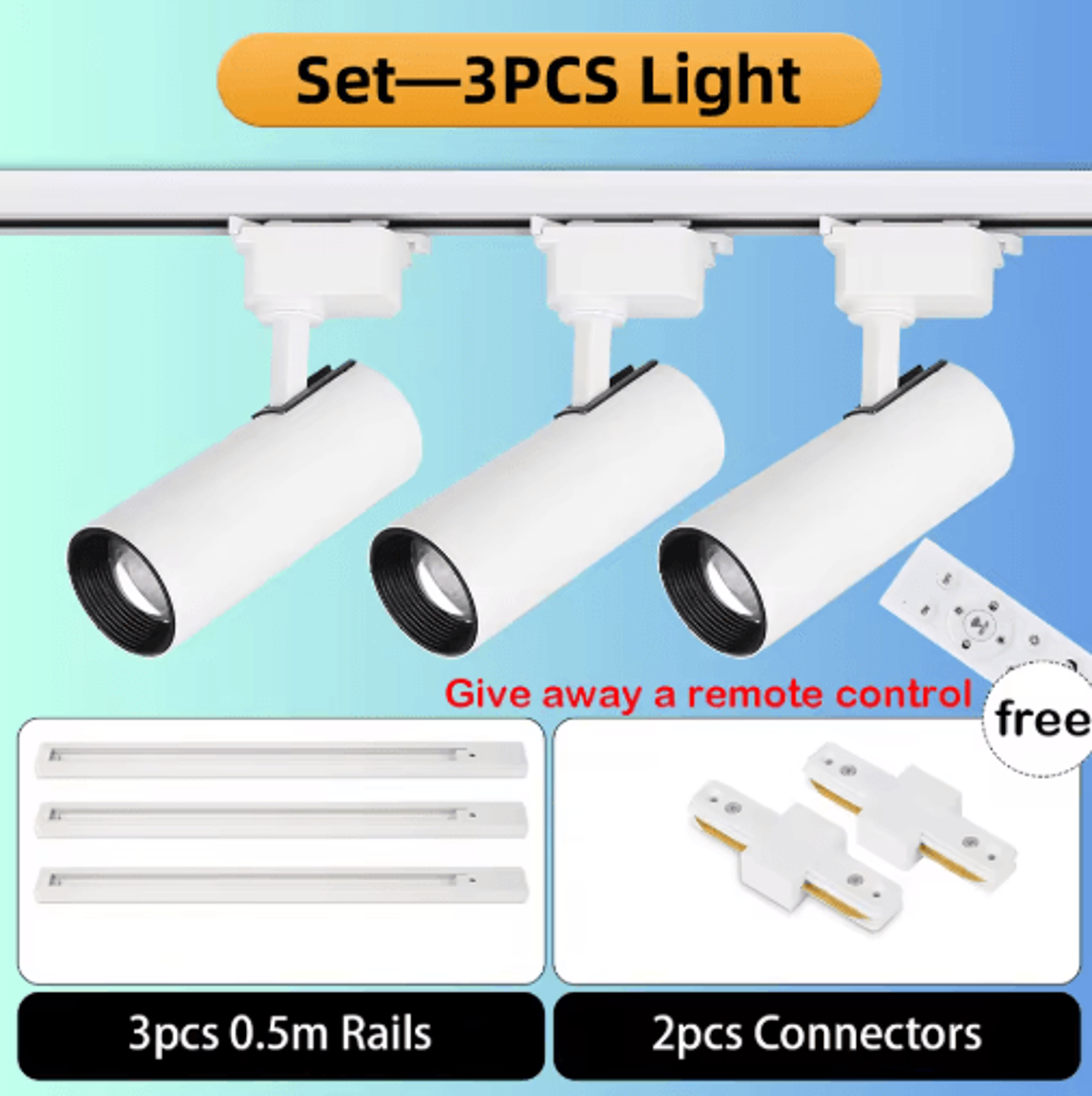 20W Dimmable LED Track Light  Adjustable Rail Spotlight For Home  Shop 6