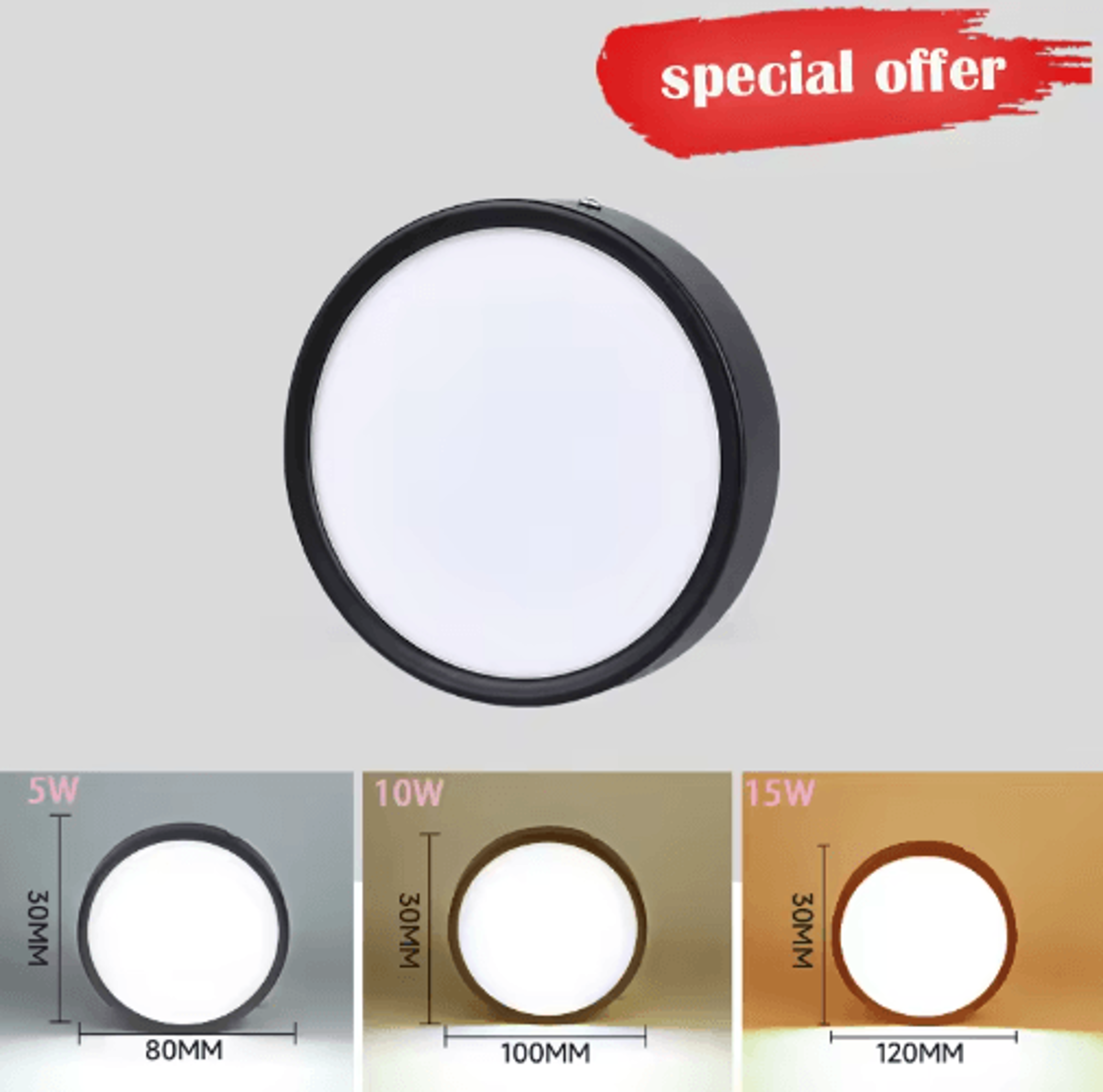 UltraThin LED Ceiling Downlight  10W15W25W Foldable Surface Mount Spotlight 0