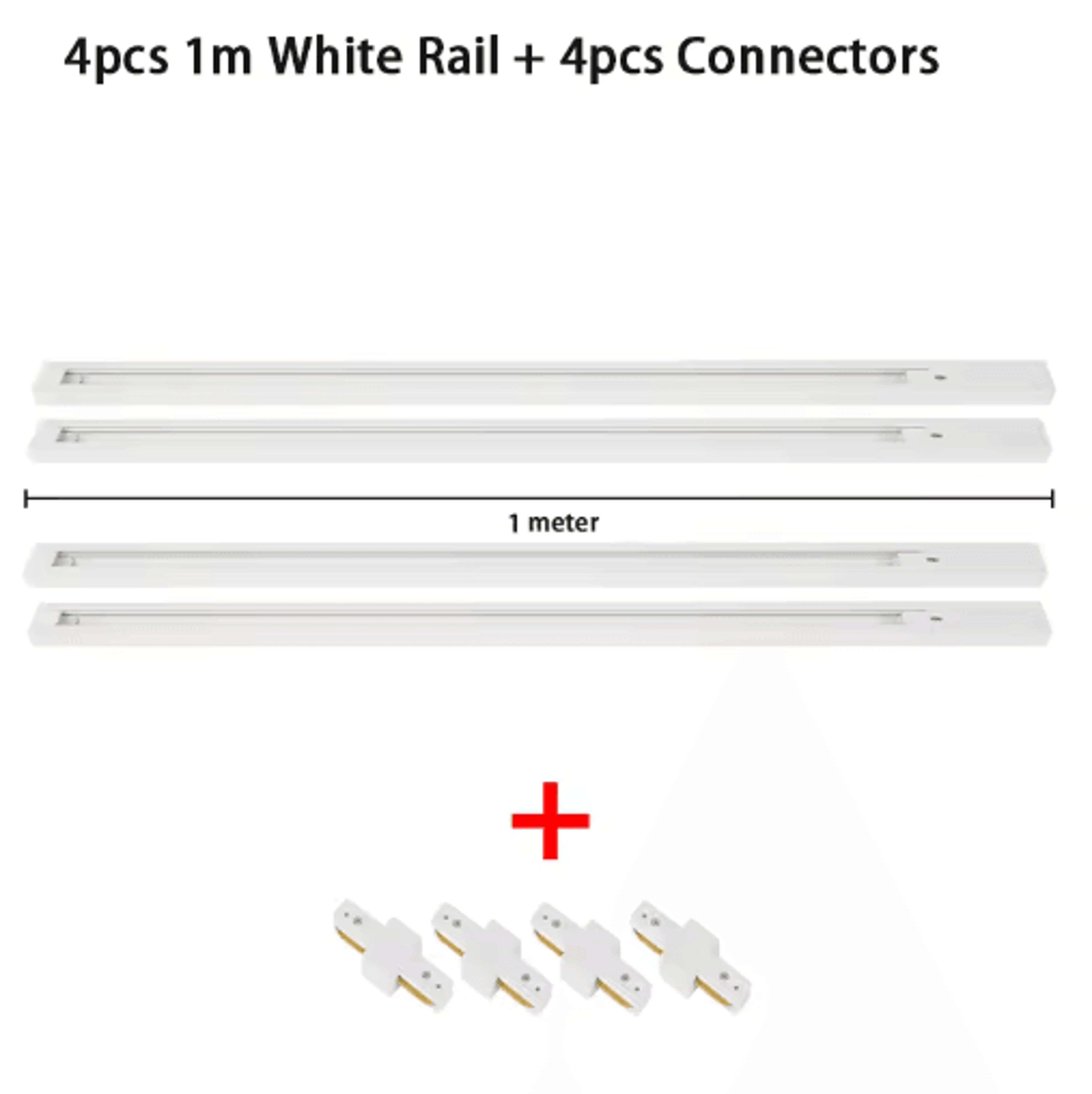 05M To 1M LED Track Rail Kit  Straight  LShaped Connectors For Ceiling Spotlights 3