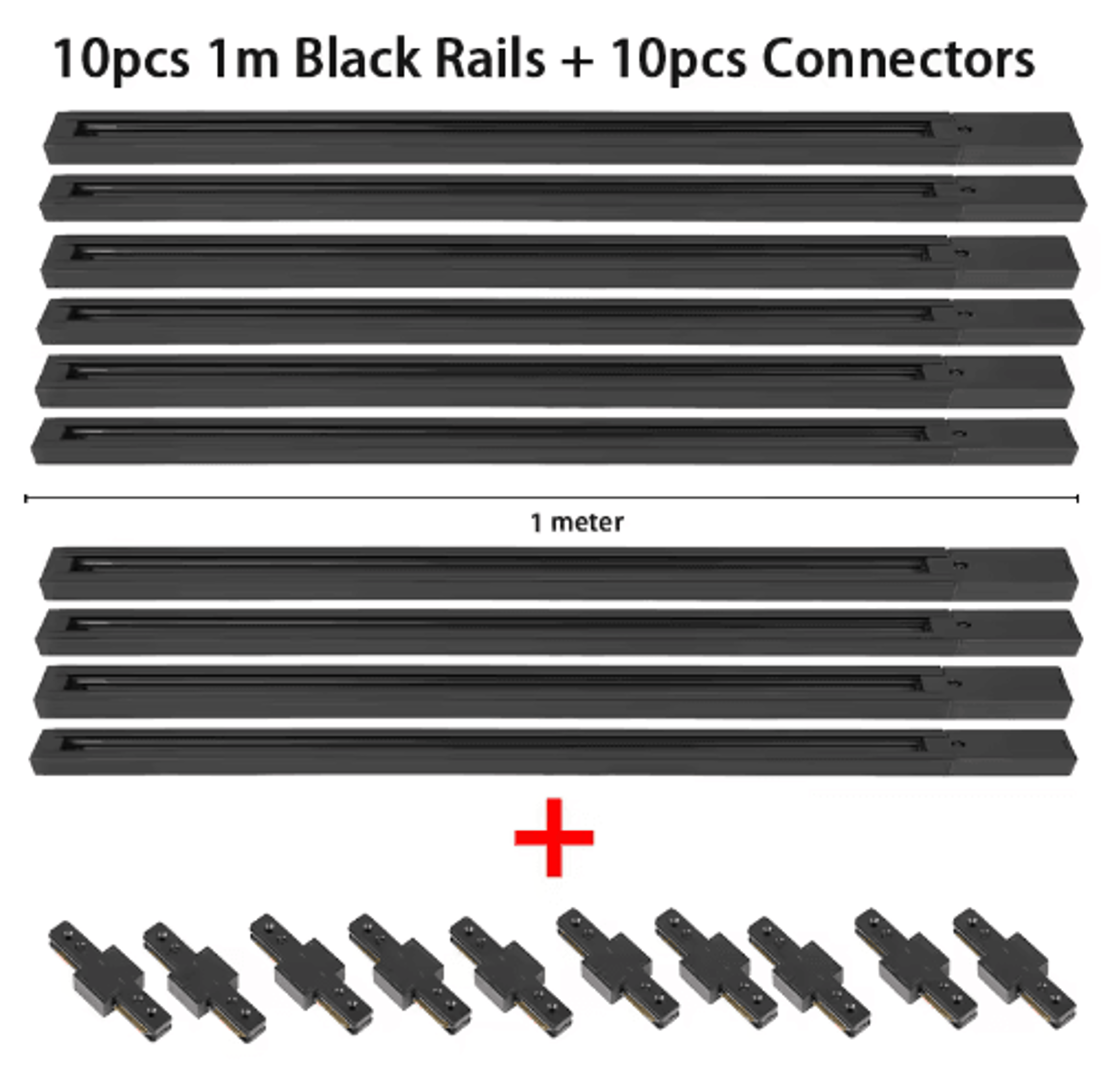05M To 1M LED Track Rail Kit  Straight  LShaped Connectors For Ceiling Spotlights 0