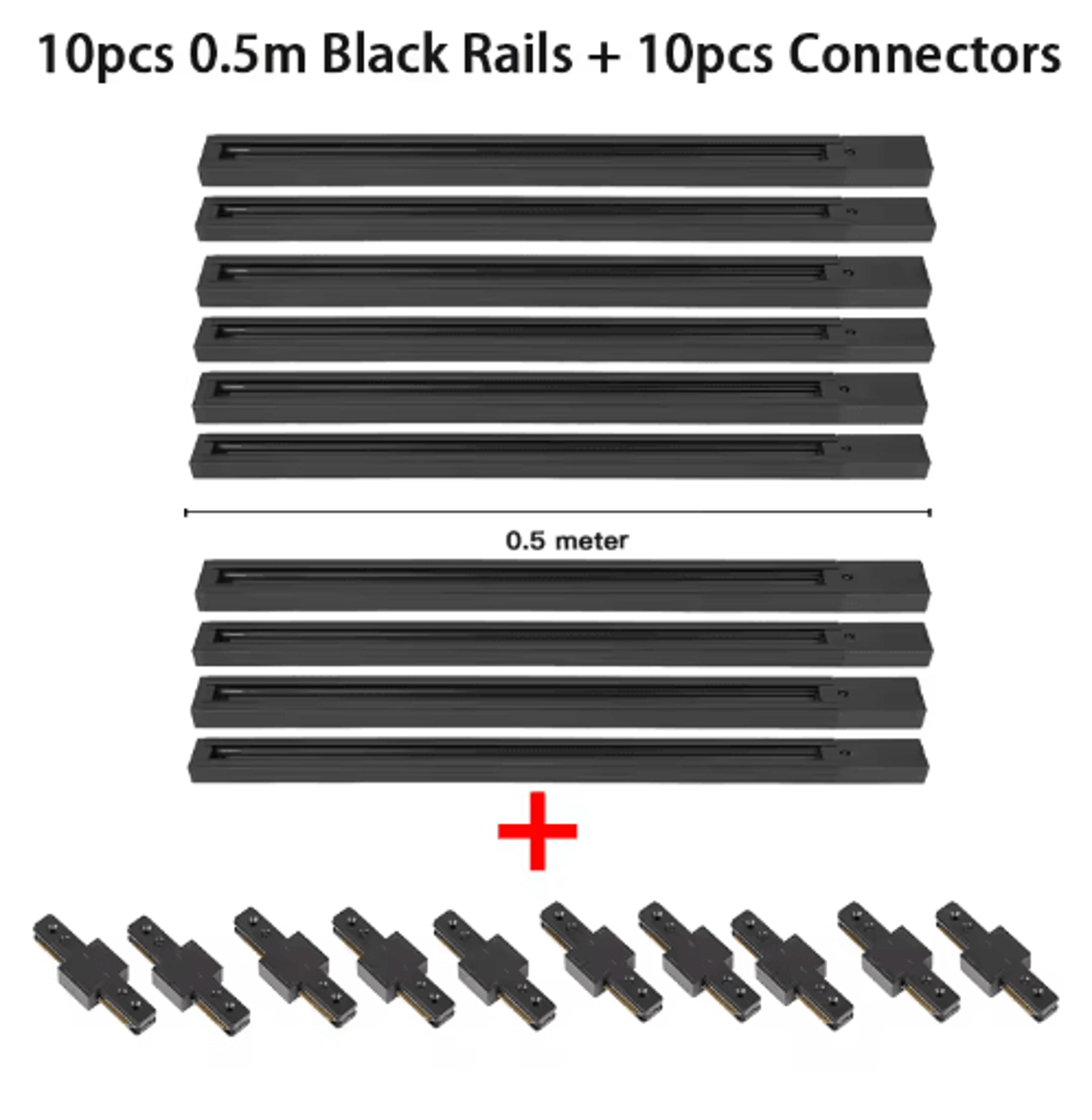 05M1M LED Track Rail Kit  Straight Connectors For Ceiling Spotlight Lighting 4