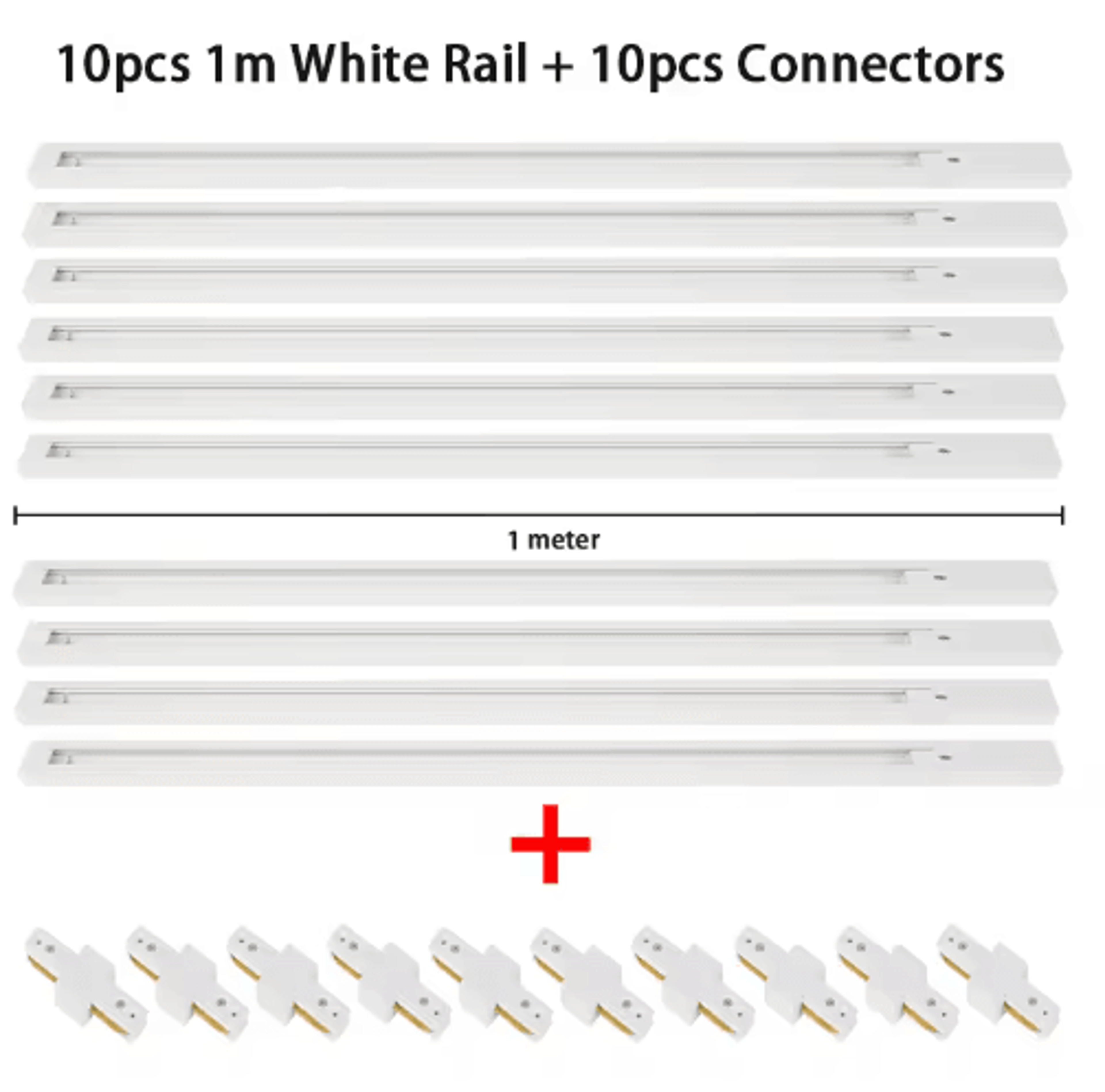 05M1M LED Track Rail Kit  Straight Connectors For Ceiling Spotlight Lighting 9