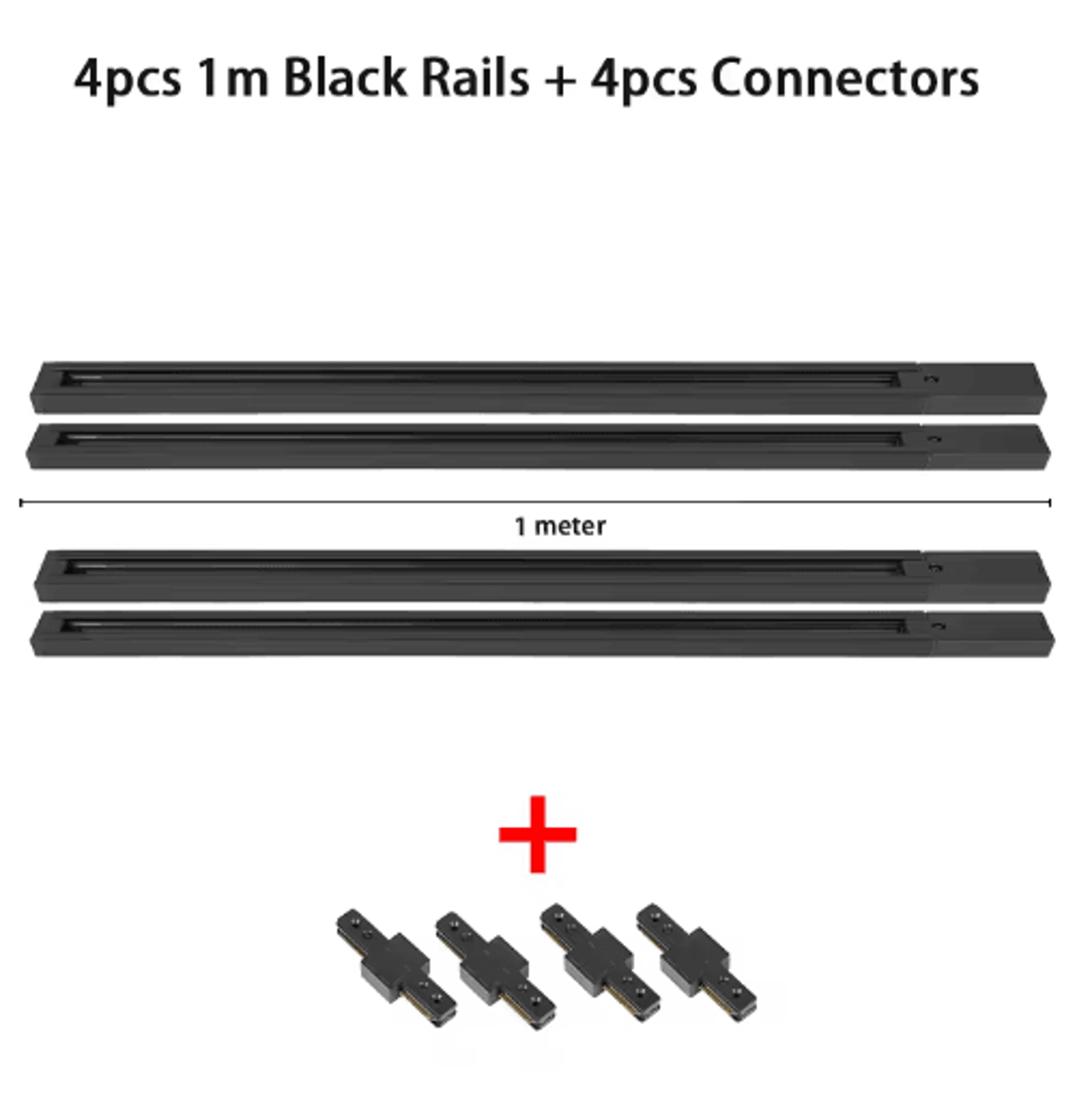 05M1M LED Track Rail Kit  Straight Connectors For Ceiling Spotlight Lighting 1