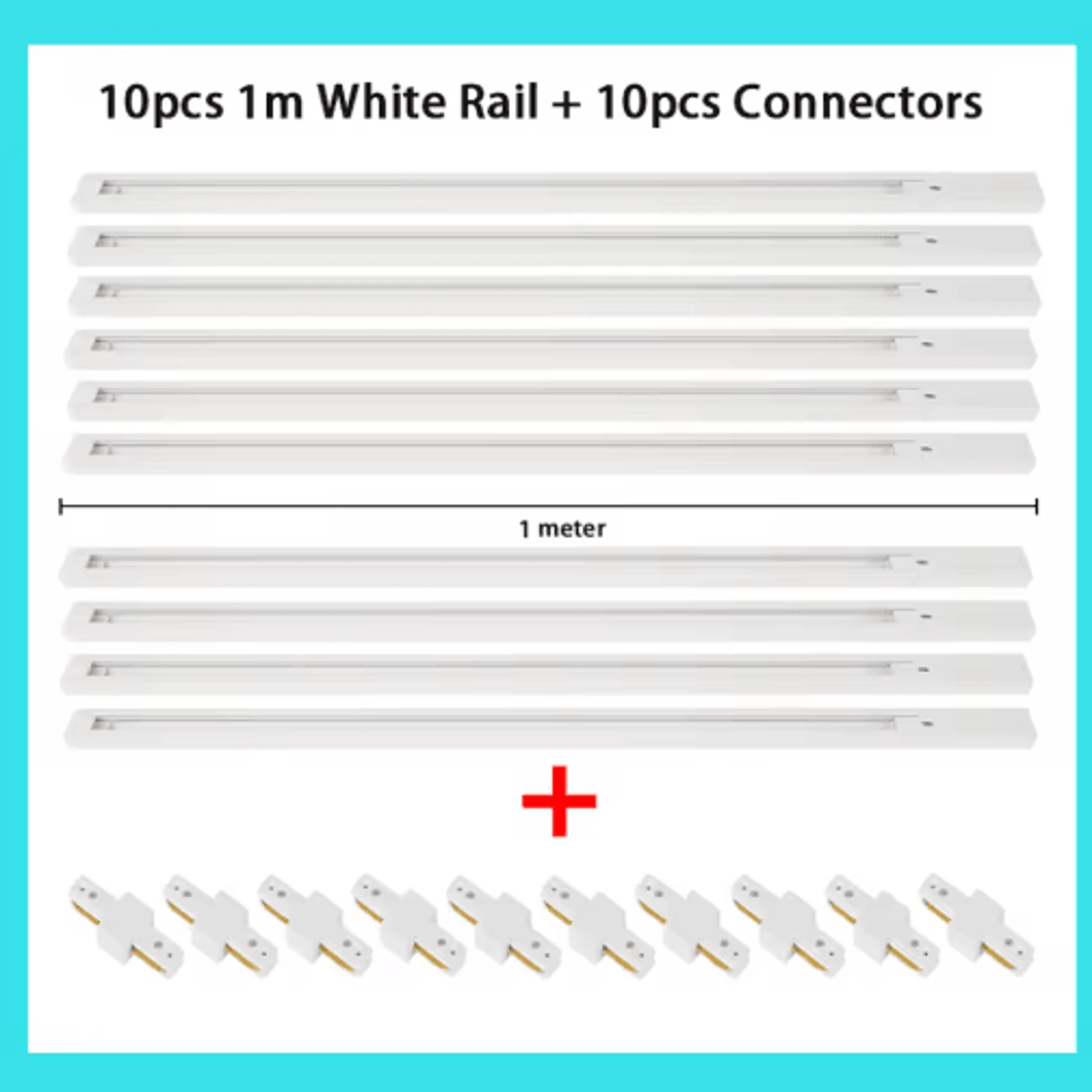 05M1M LED Track Rail Kit  Straight Connectors For Ceiling Spotlight Lighting 0