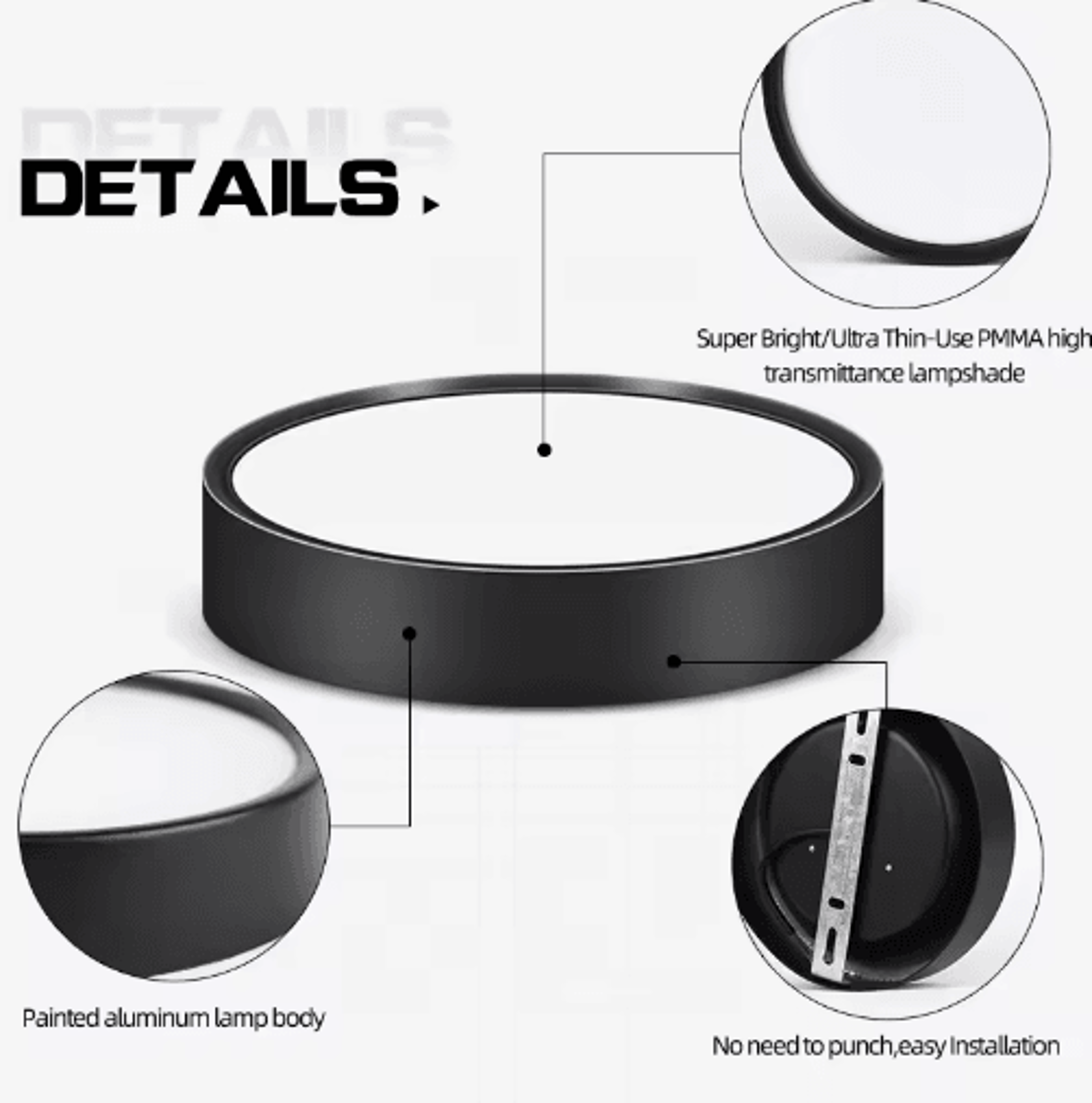UltraThin Foldable LED Ceiling Downlight  10W15W25W Surface Mount Spotlight 9