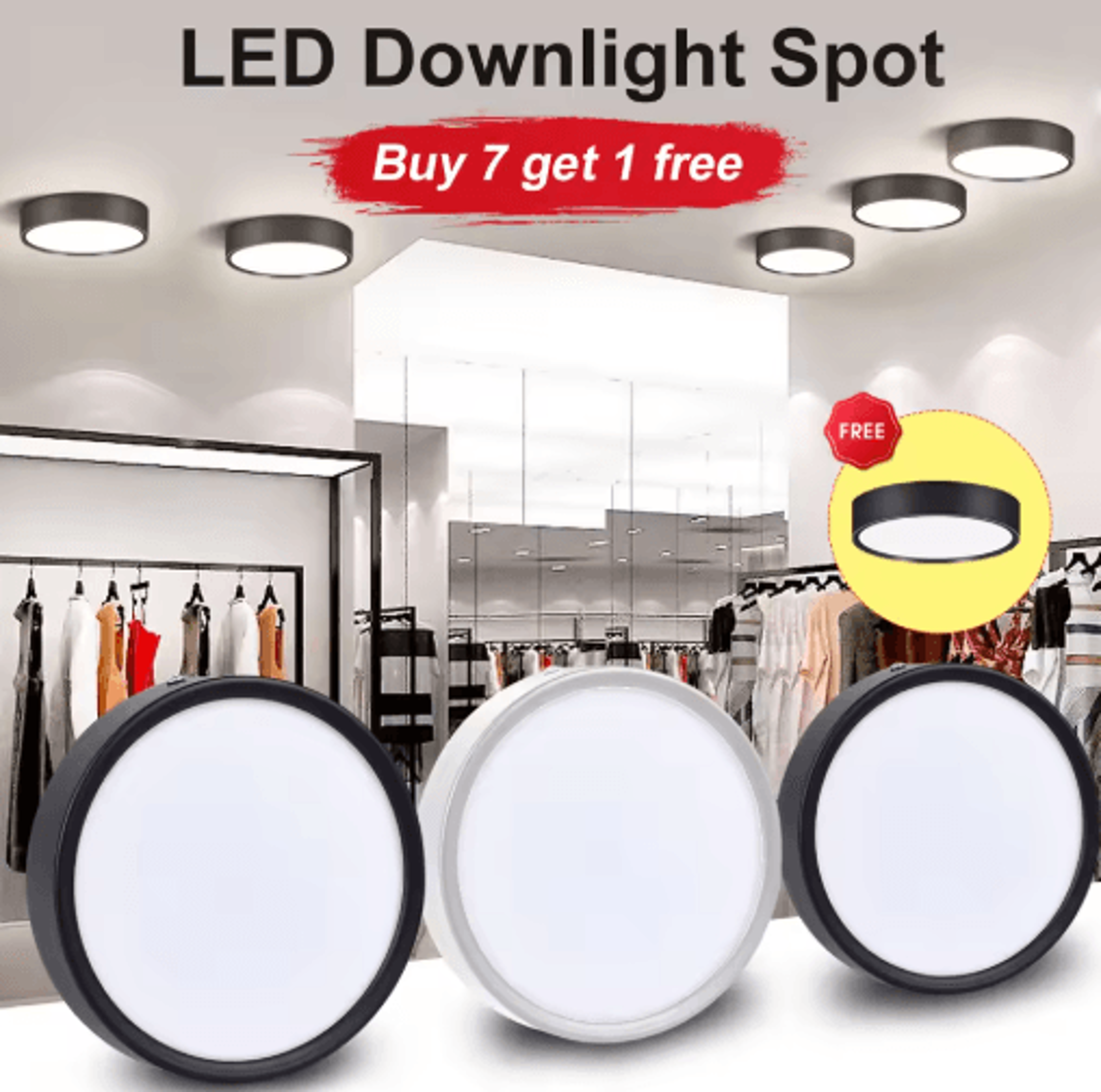 UltraThin Foldable LED Ceiling Downlight  10W15W25W Surface Mount Spotlight 0