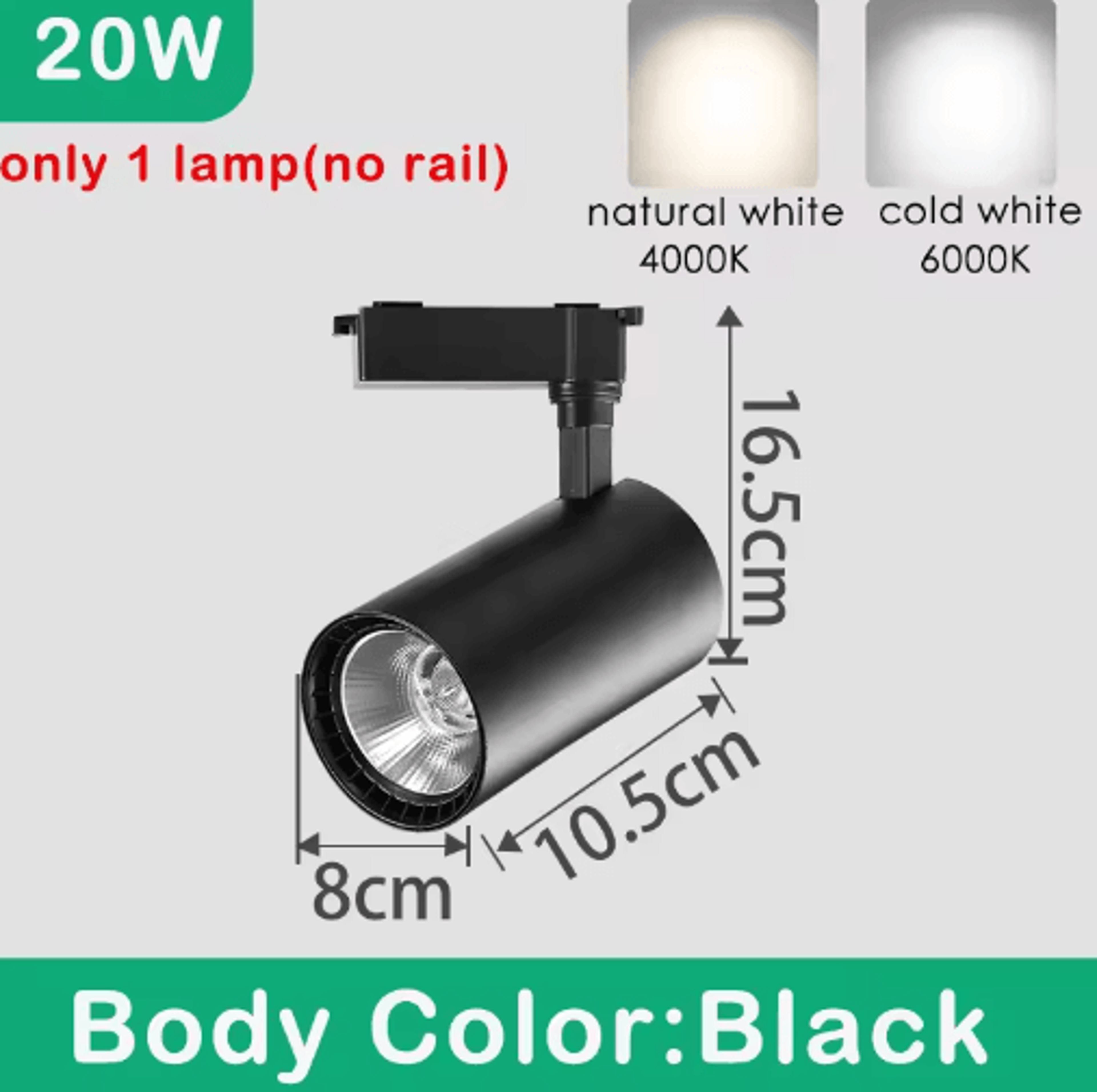 10W20W30W COB LED Track Spotlight Modern Rail Lighting For Home  Shop 8