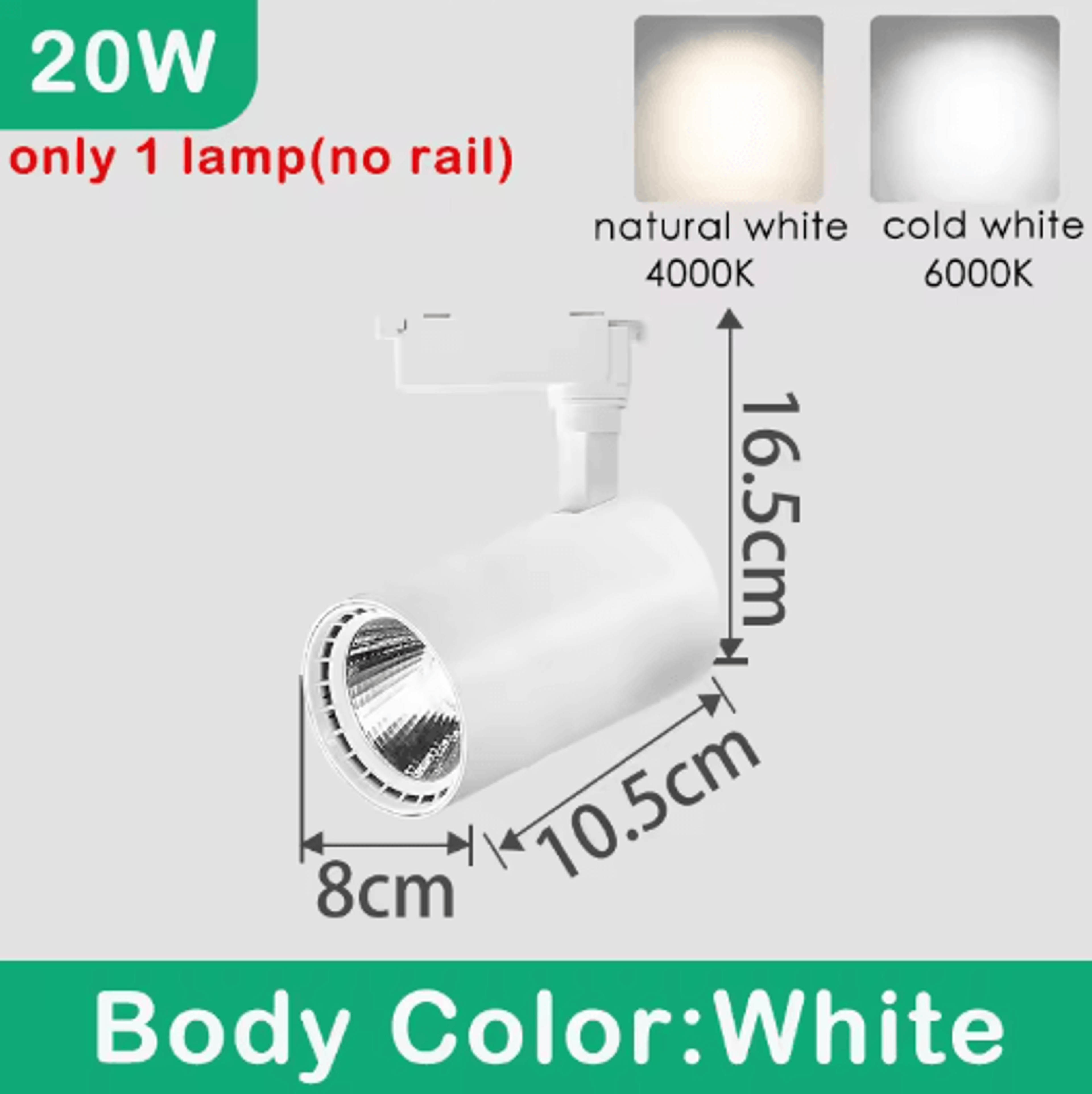 10W20W30W COB LED Track Spotlight Modern Rail Lighting For Home  Shop 7