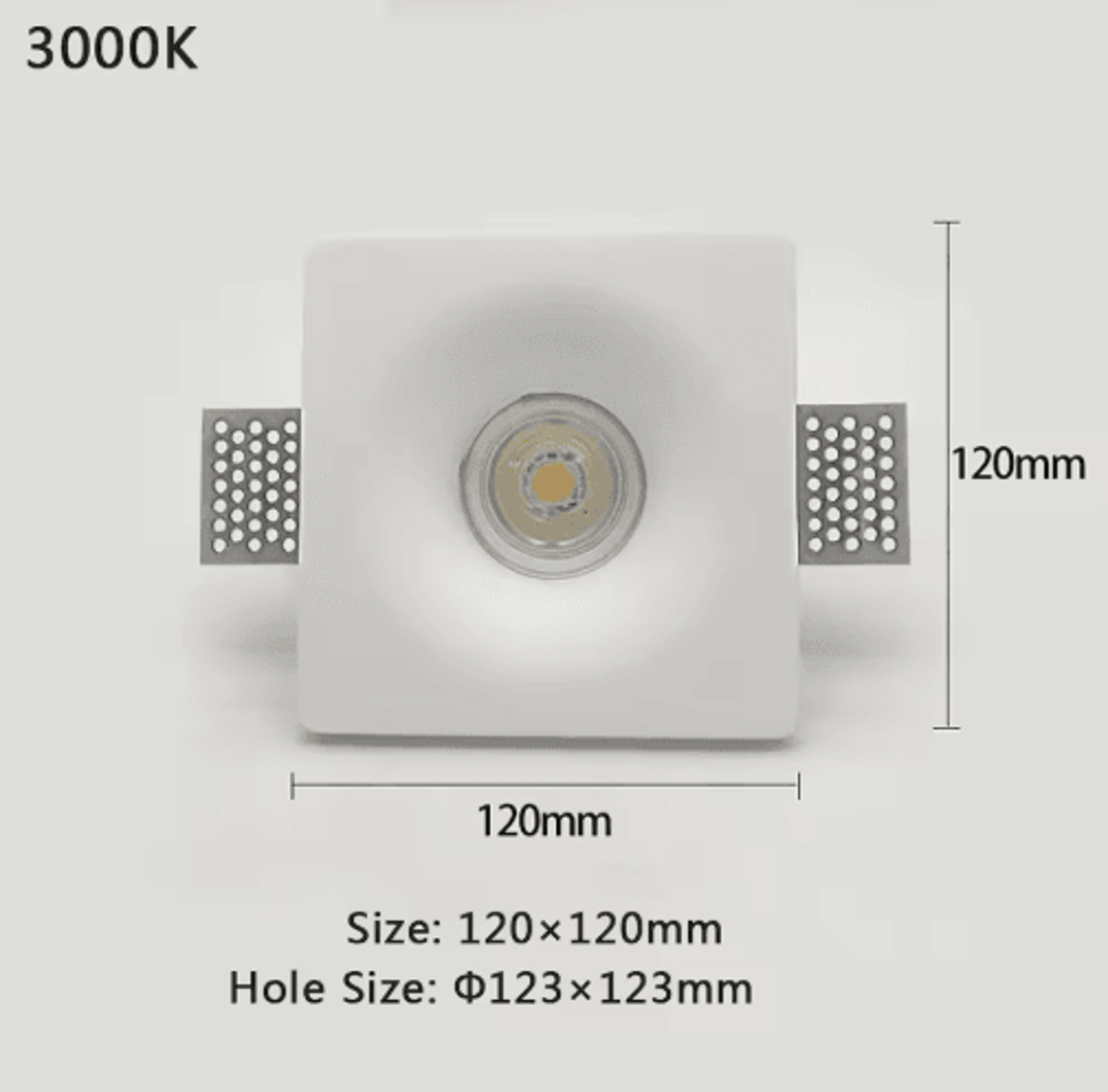 7W10W Recessed LED Ceiling Downlight  Round  Square Gypsum Spotlight 3
