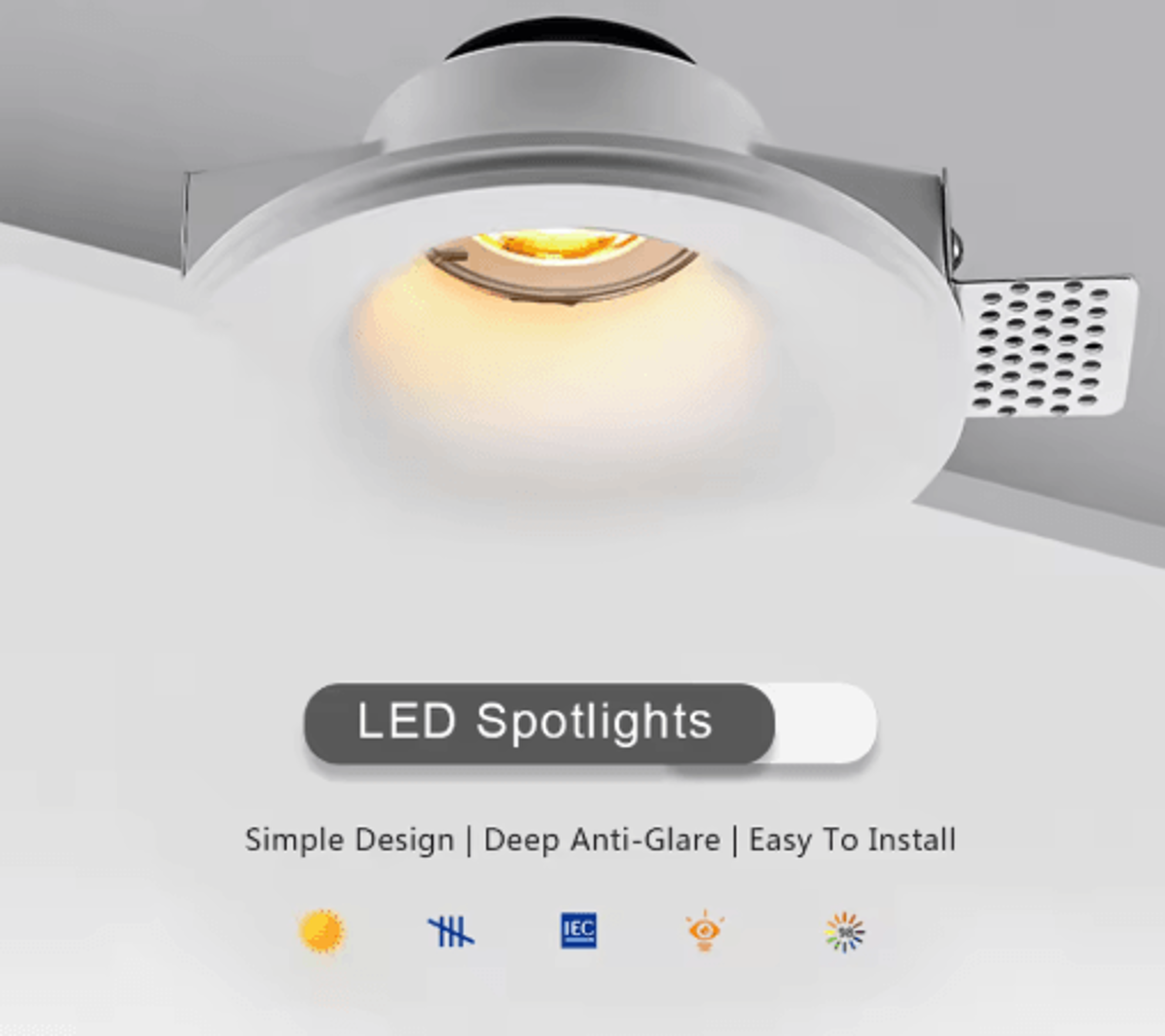 7W10W Recessed LED Ceiling Downlight  Round  Square Gypsum Spotlight 10