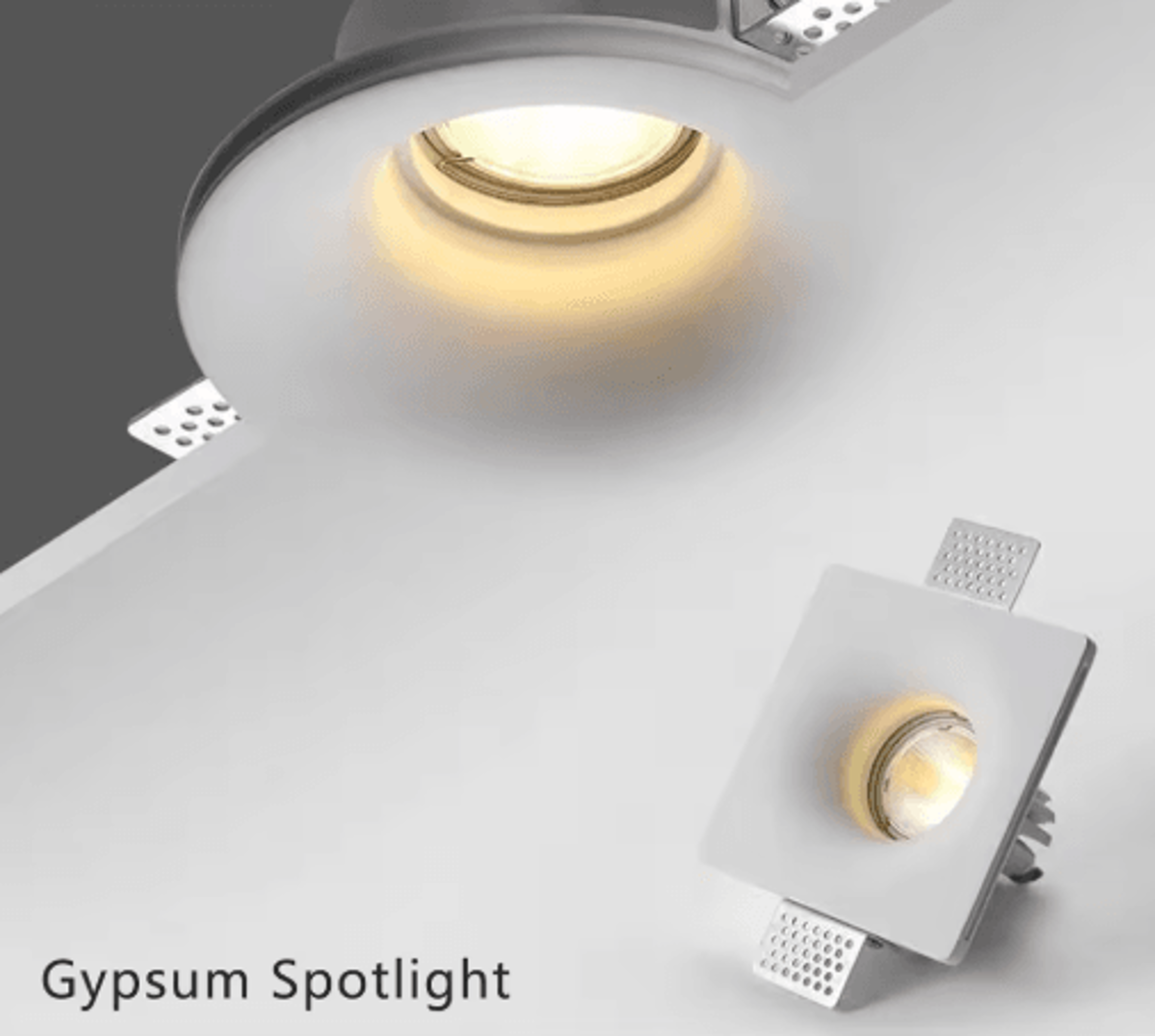 7W10W Recessed LED Ceiling Downlight  Round  Square Gypsum Spotlight 0