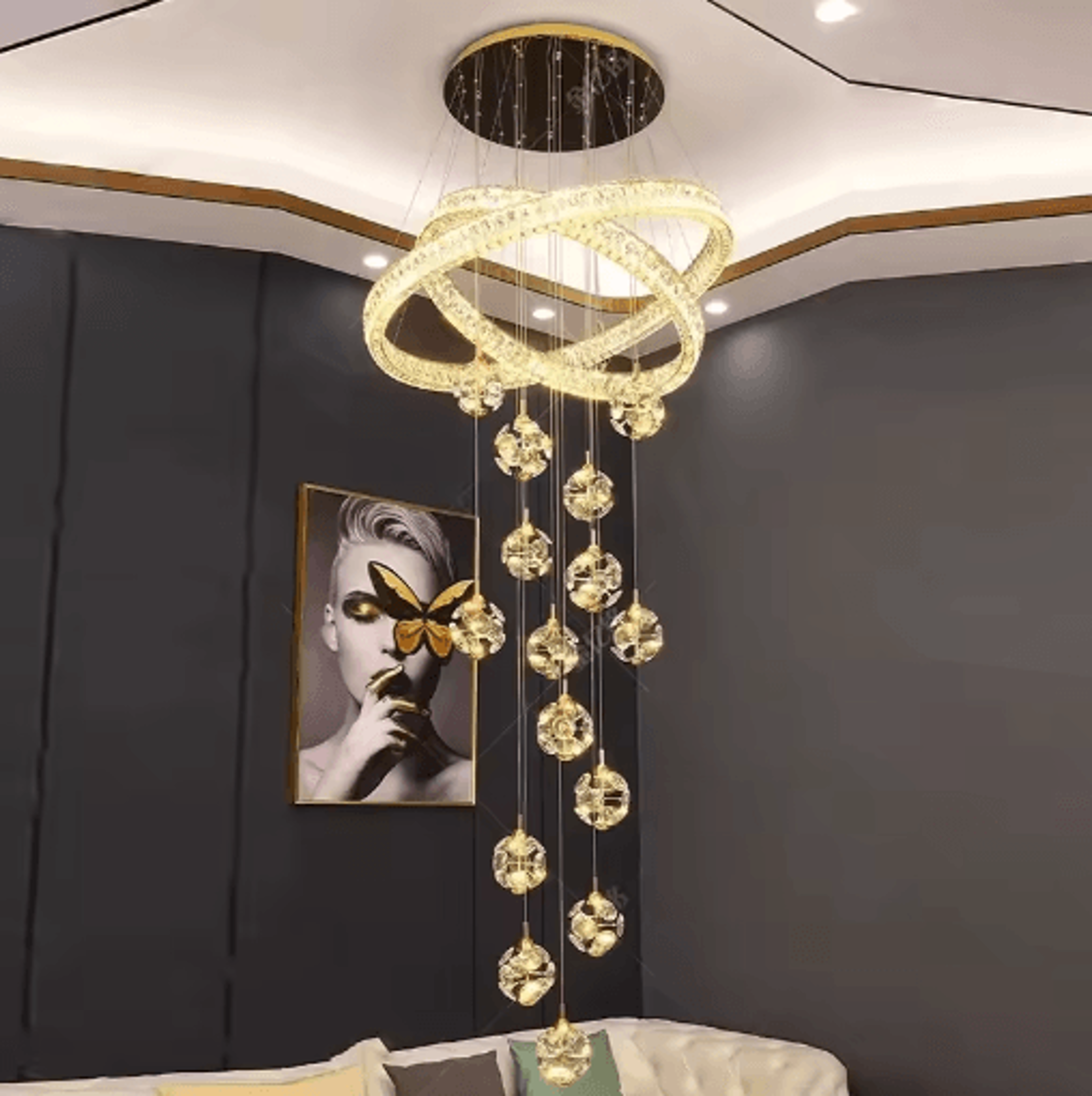 Modern Minimalist Chandelier  Elegant Indoor Ceiling Light For Living  Dining Rooms 7