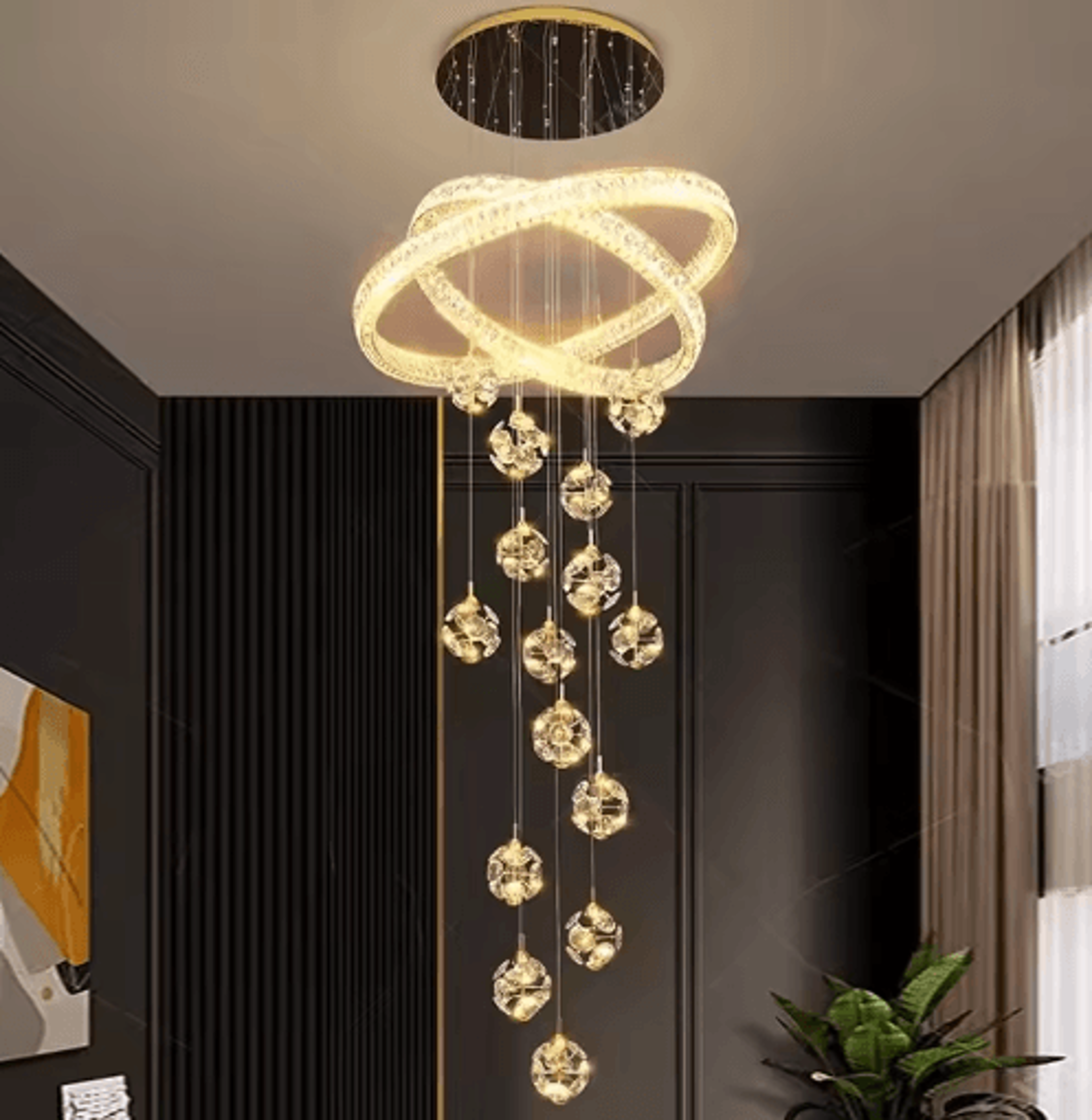 Modern Minimalist Chandelier  Elegant Indoor Ceiling Light For Living  Dining Rooms 0