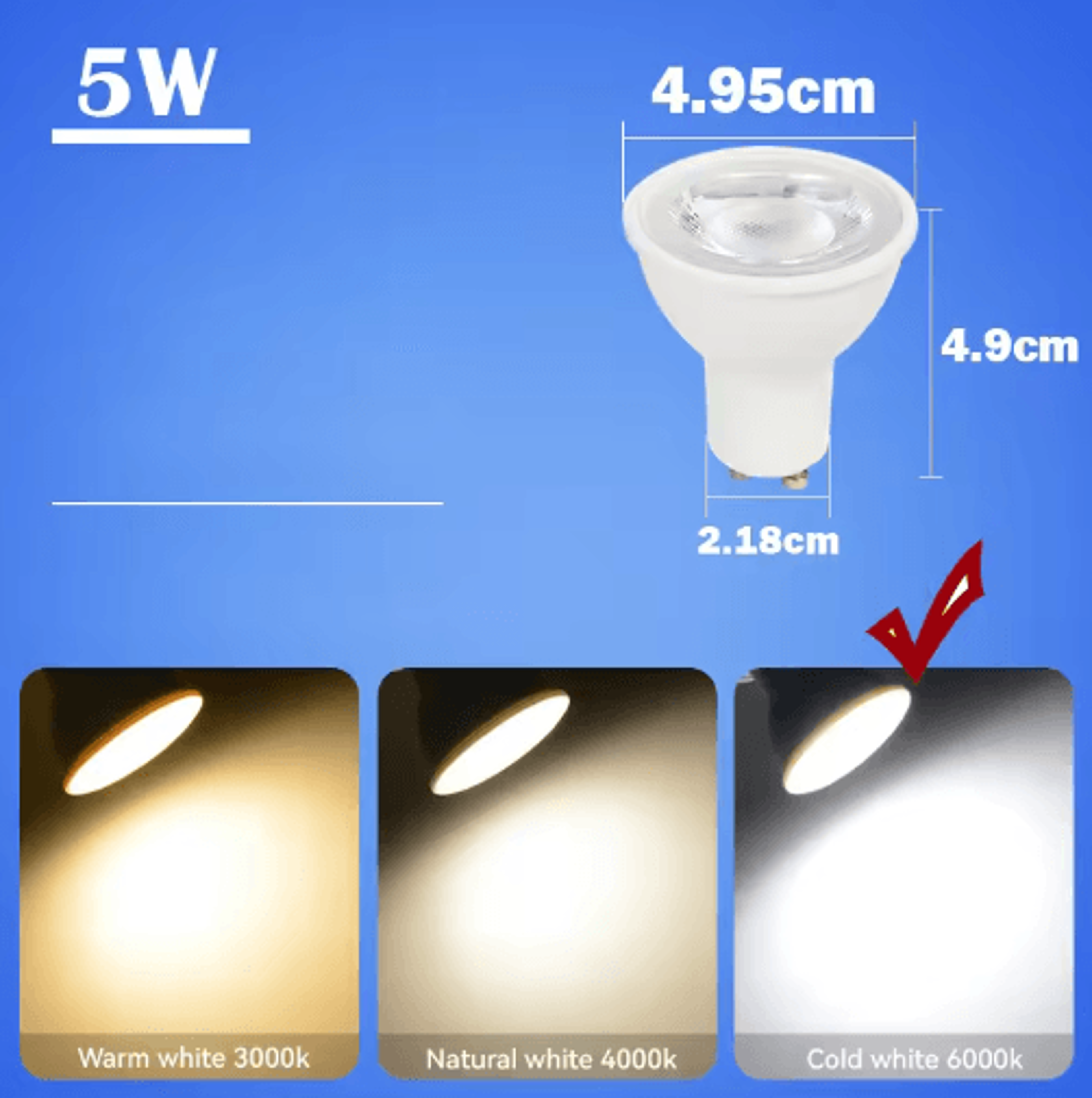 GU10 IP65 Waterproof Recessed Downlight  25W Max Ceiling Spotlight 6