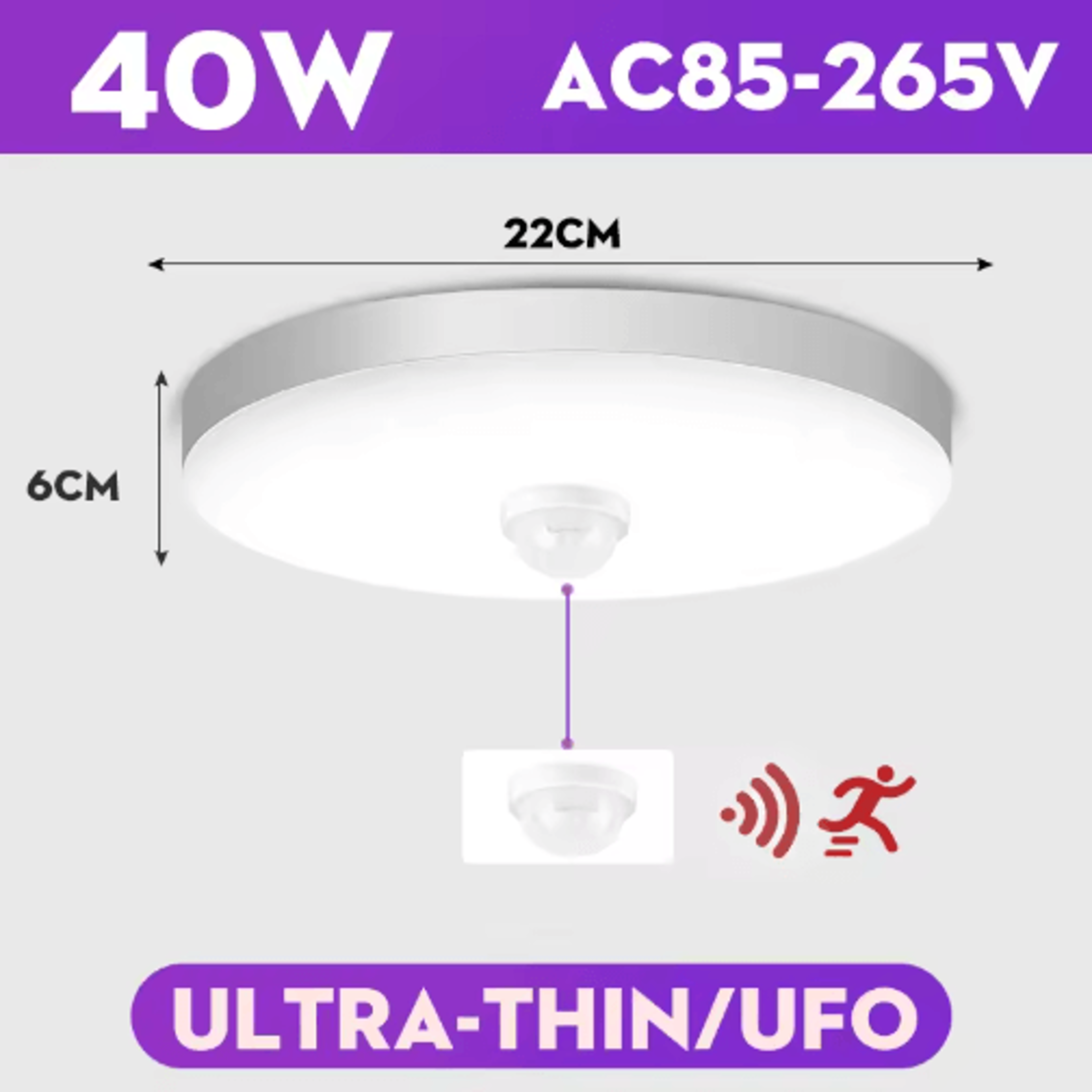 20W30W40W LED Motion Sensor Ceiling Light  Modern Smart Ceiling Lamp 1