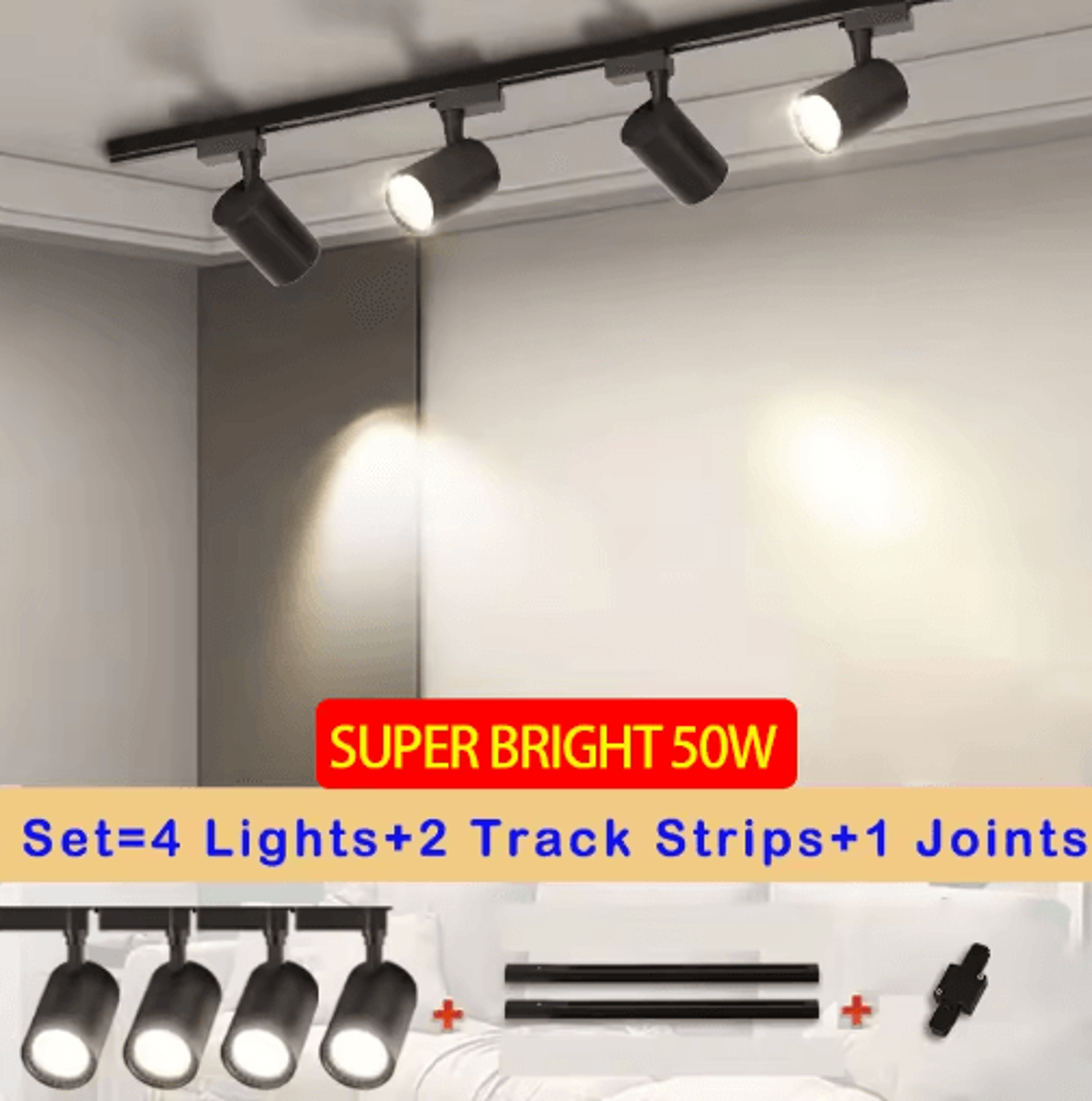 50W COB LED Track Spotlight  220V Ceiling Rail Light For Home  Shop 0
