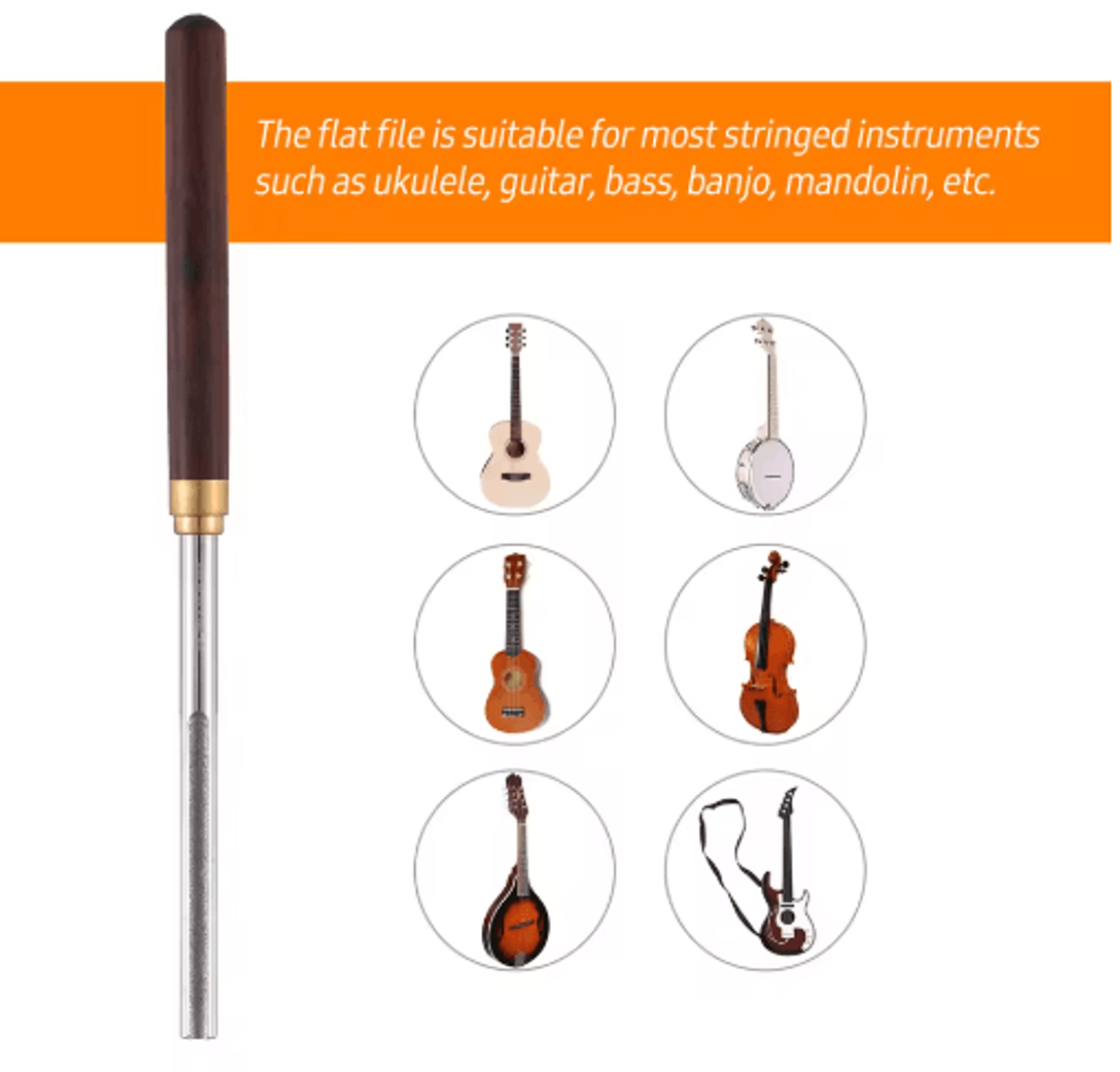 4Edge Guitar Fret Crowning File  Precision Fret Repair  Maintenance Tool 0
