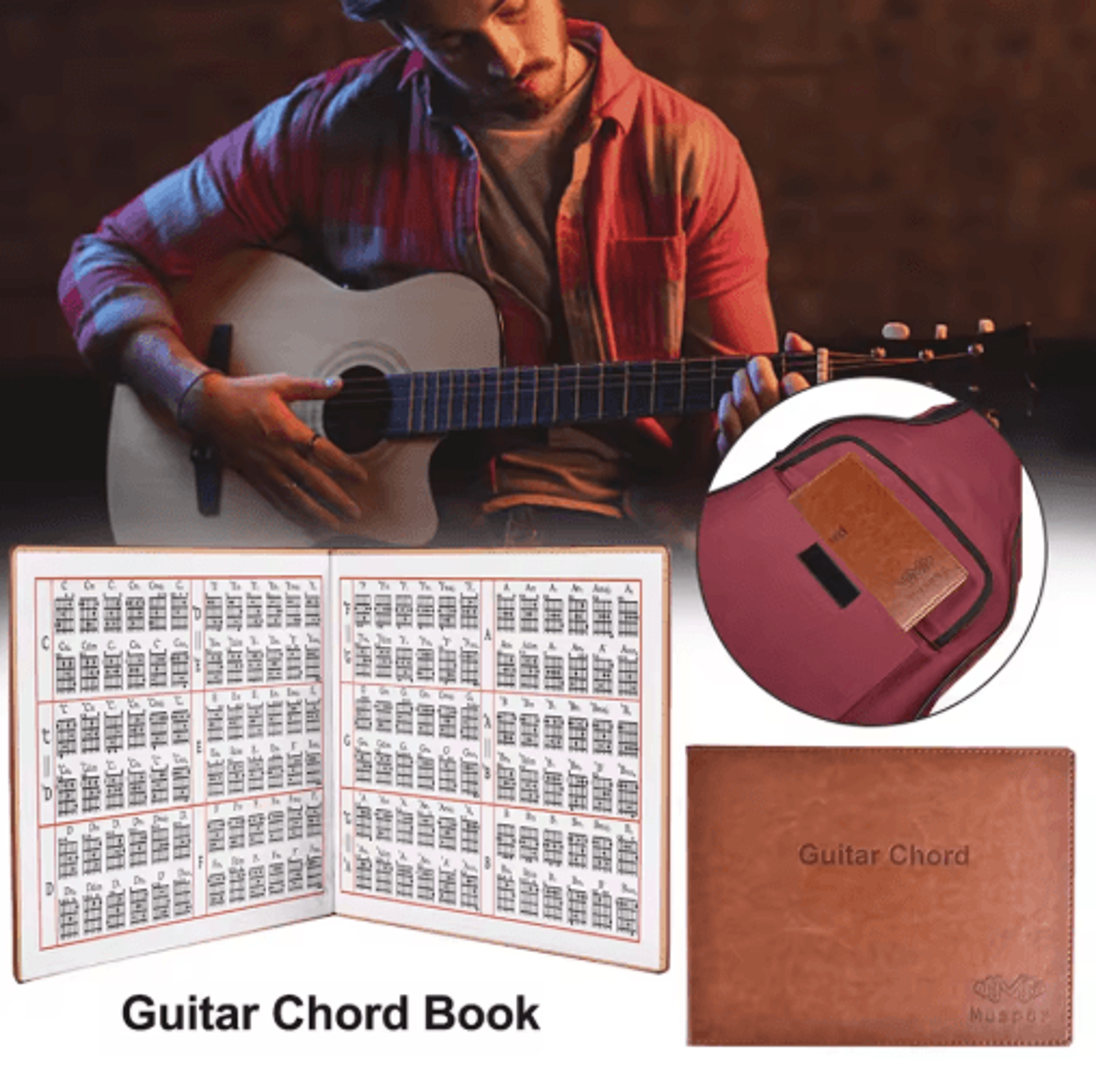6String Guitar Chord Book  Paperback Chord Chart For Acoustic Classical  Electric Guitar 0