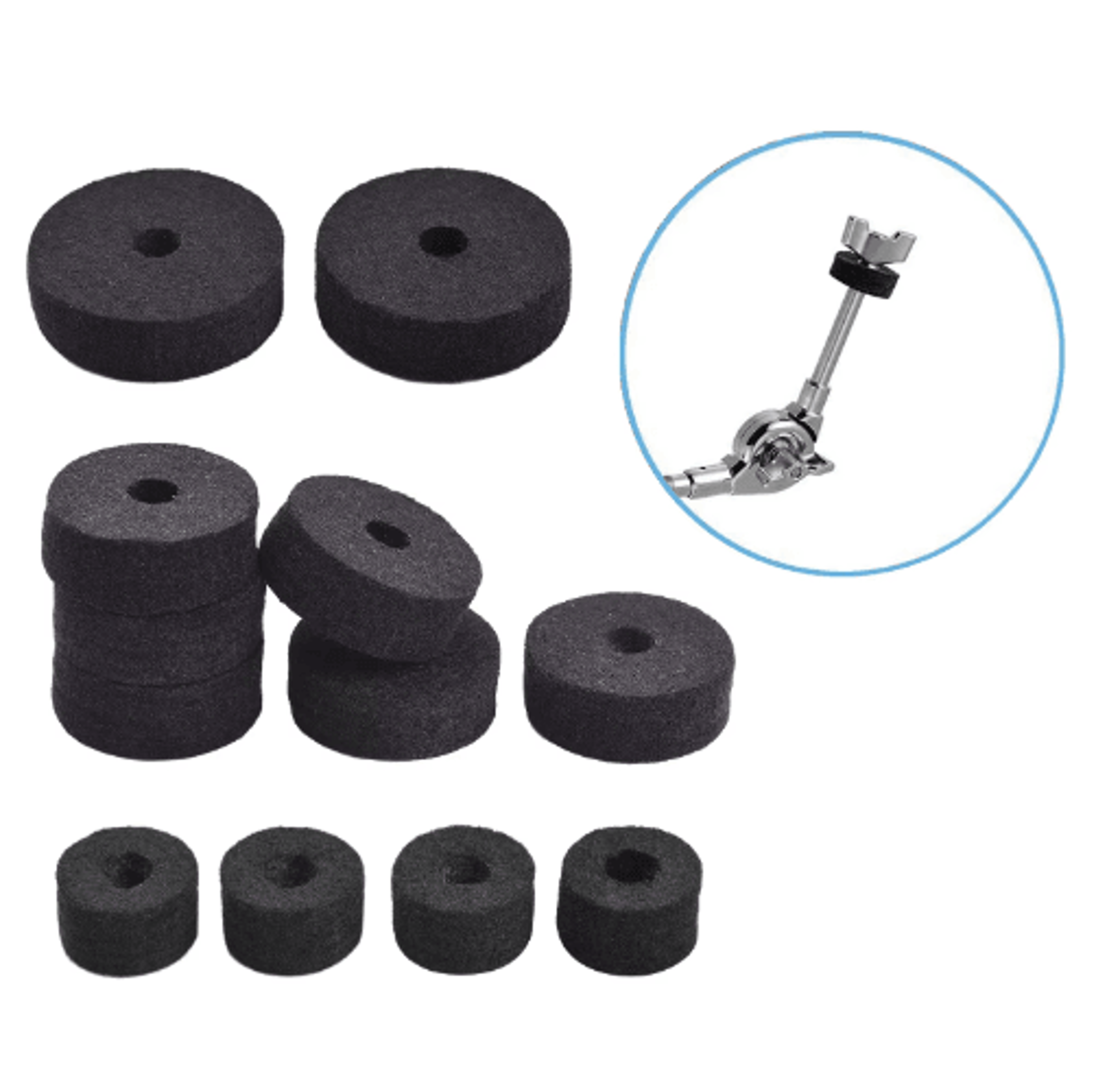 23PCS Cymbal Stand Replacement Kit  Drum Felts Wing Nuts  Washers 0